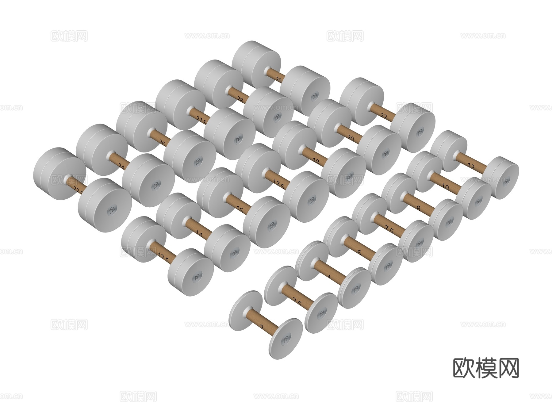 运动器材 健身器材 健身房设备 哑铃su模型
