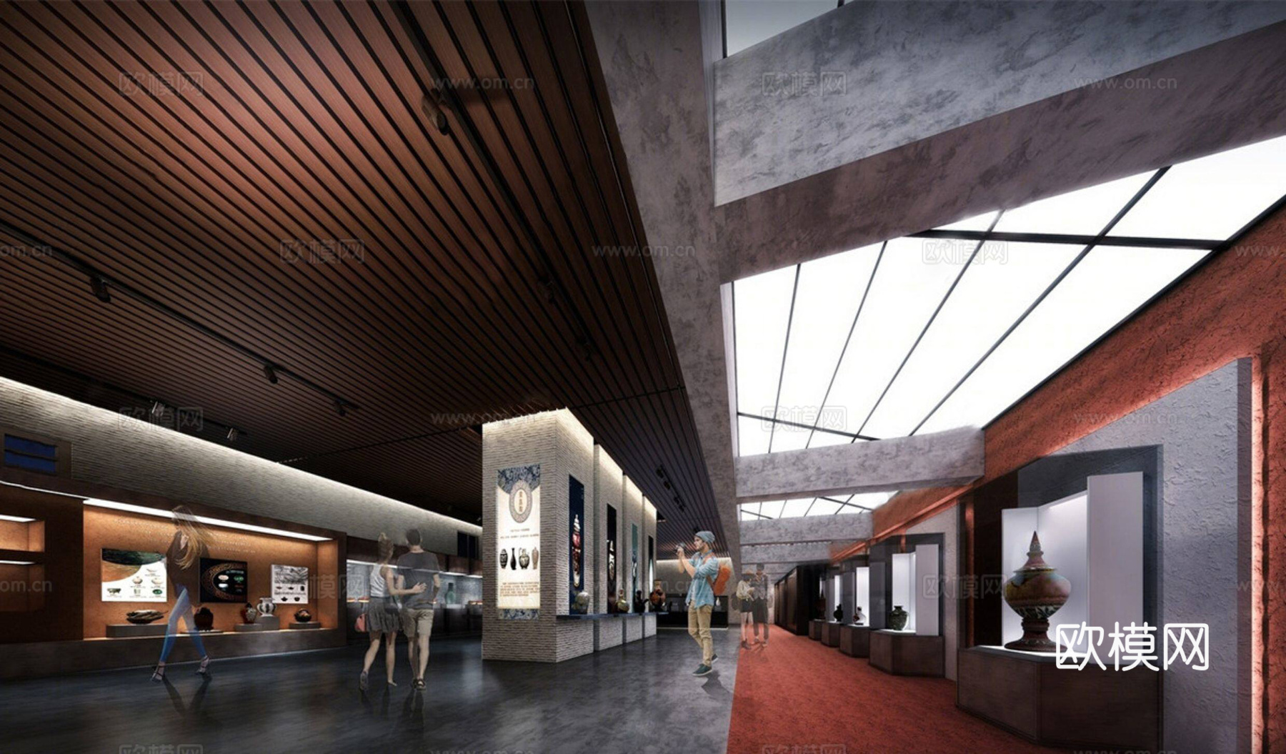 现代陶瓷博物馆 陶瓷展馆su模型