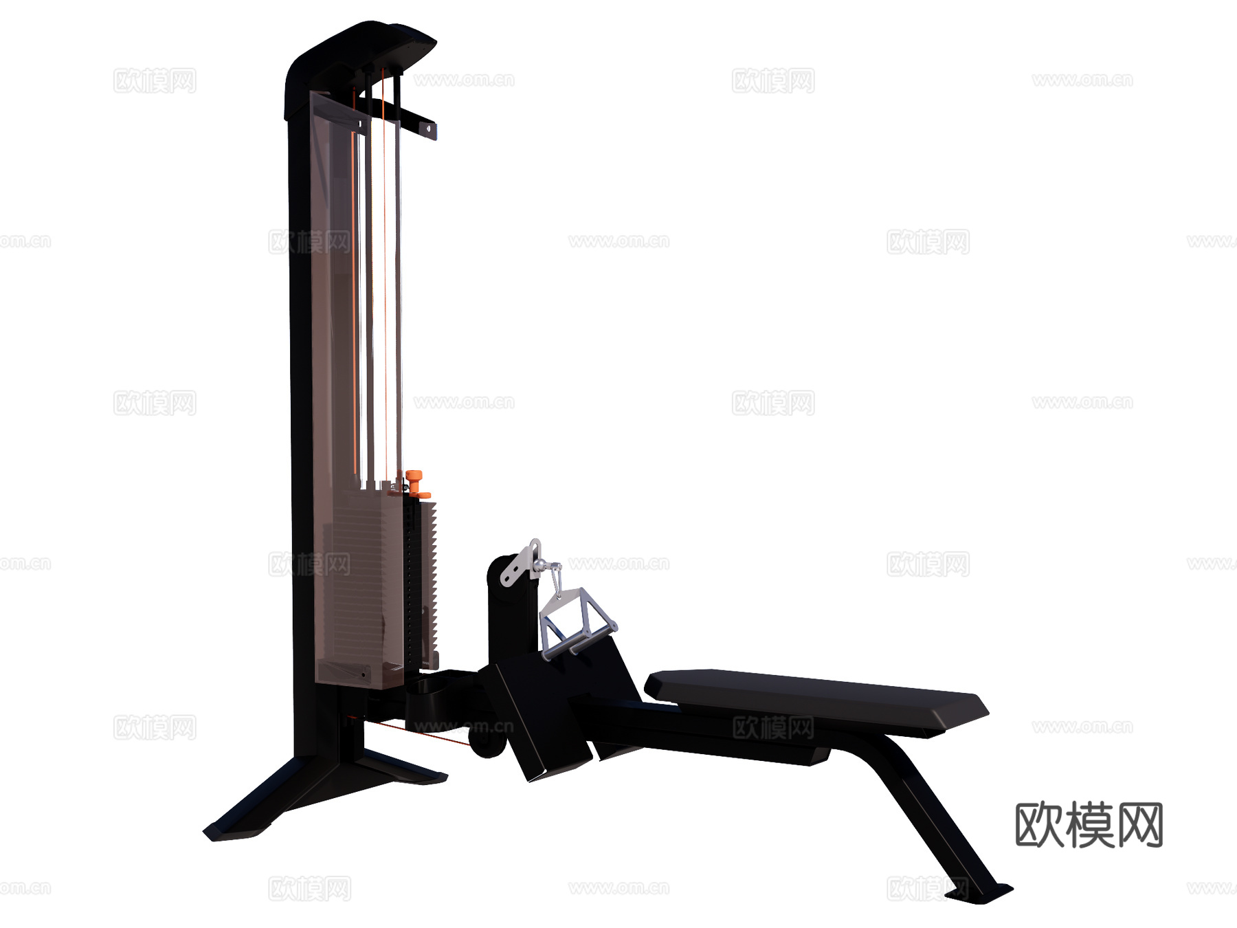 运动器材 健身器材 健身房设备 划船机su模型