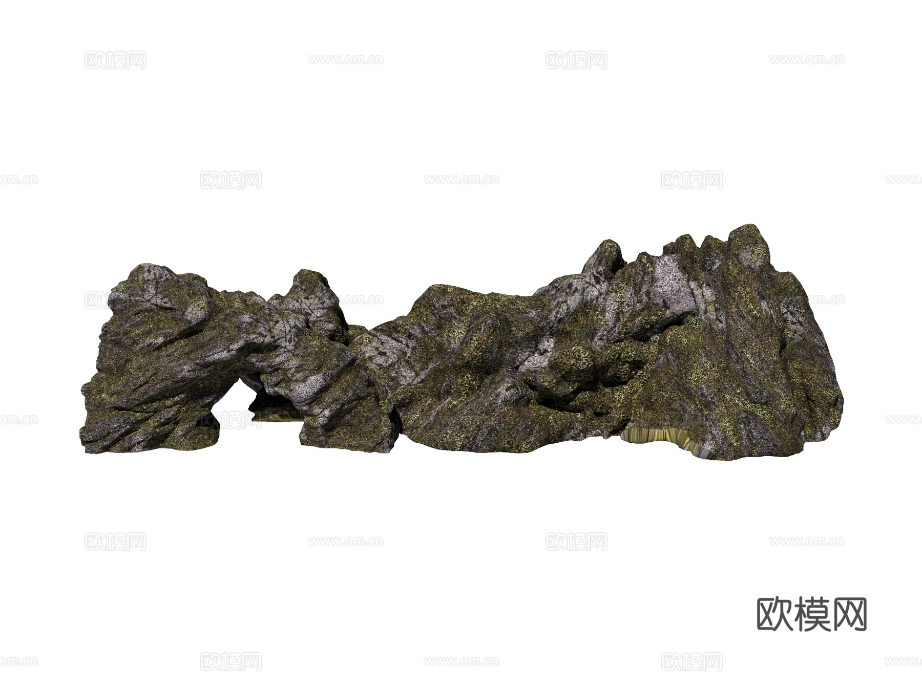 景观石 假山石头 园林景观su模型