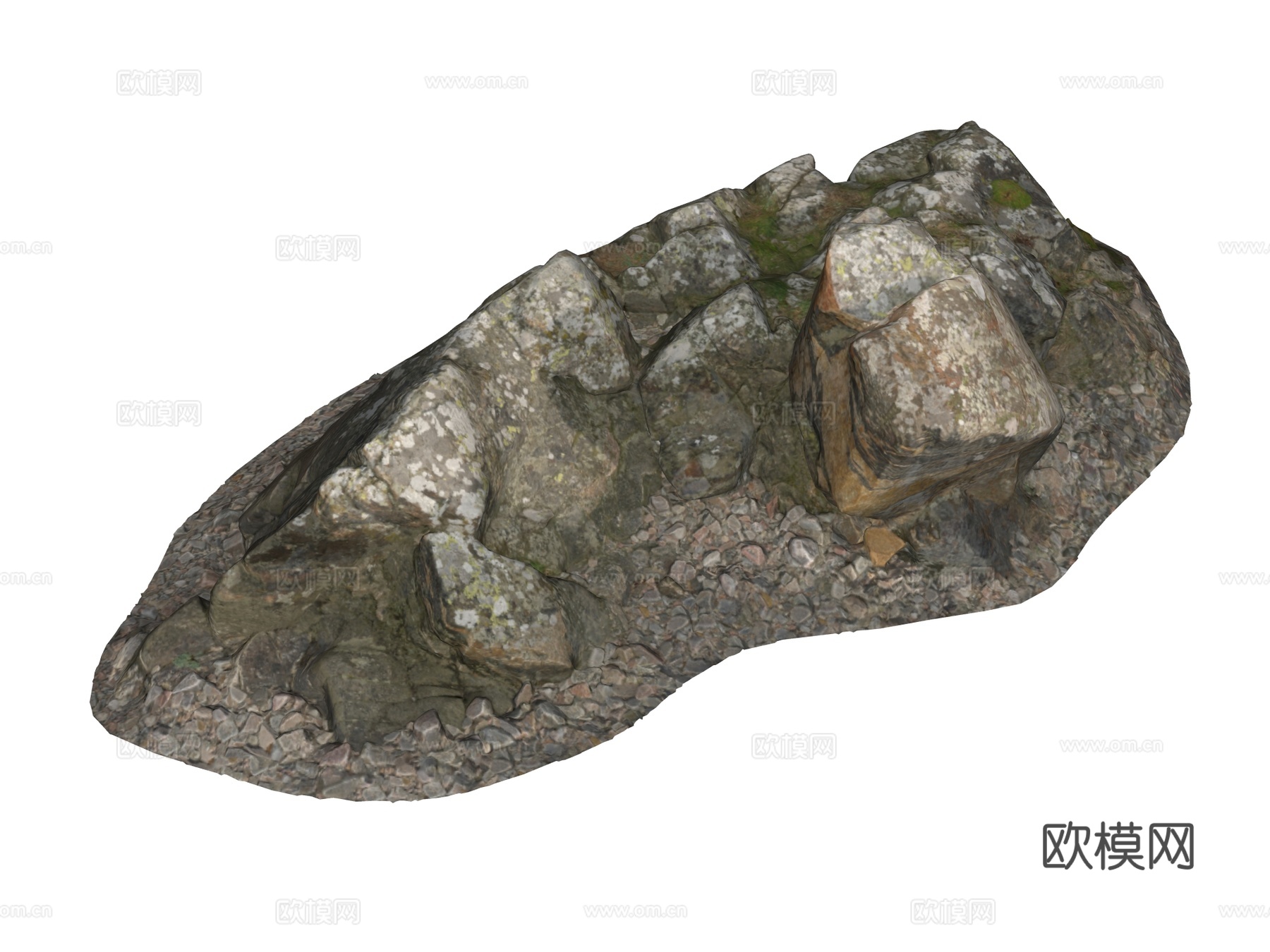 景观石 假山石头 园林景观su模型