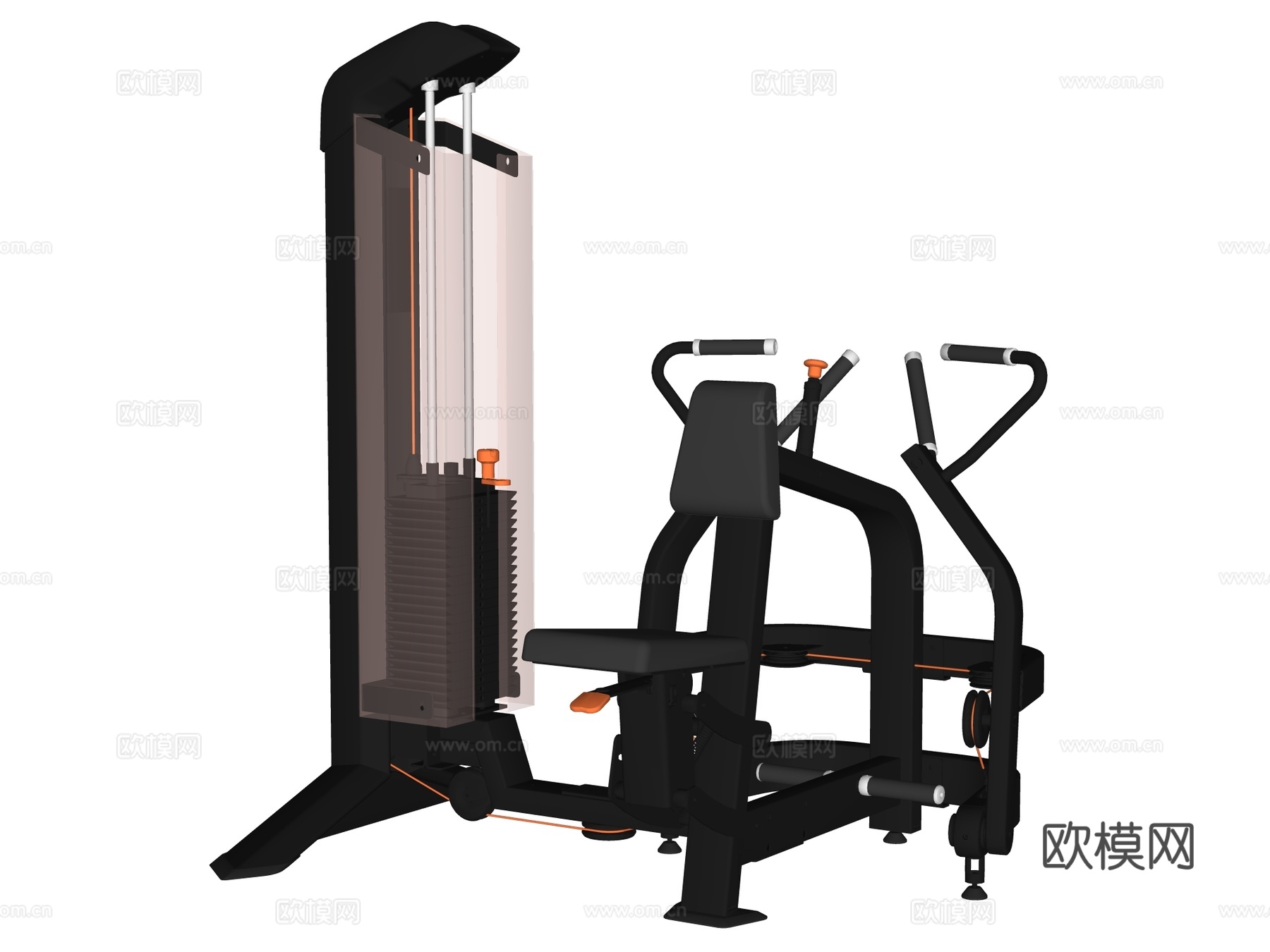 运动器材 健身器材 健身房设备su模型