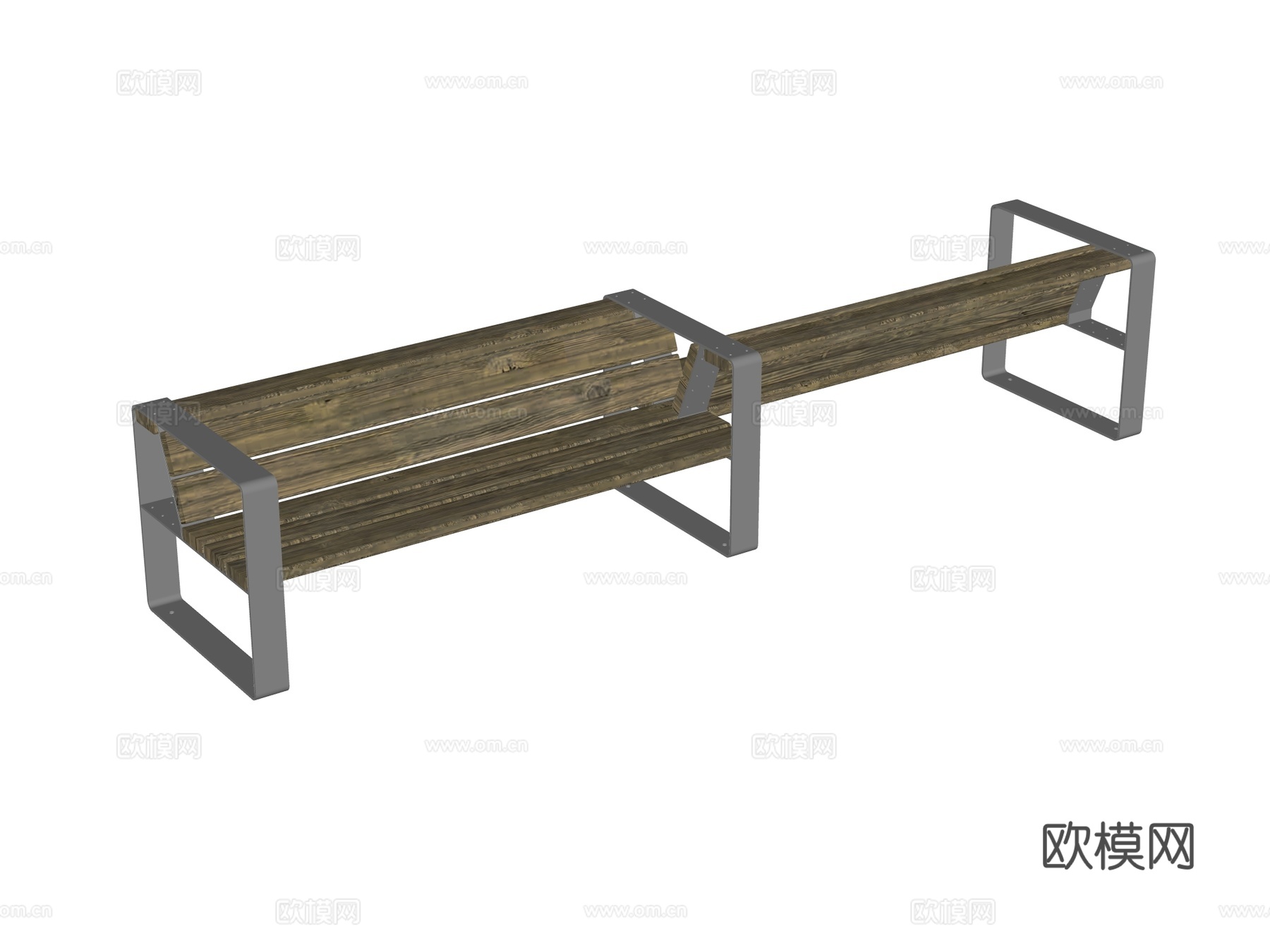 公园长凳su模型