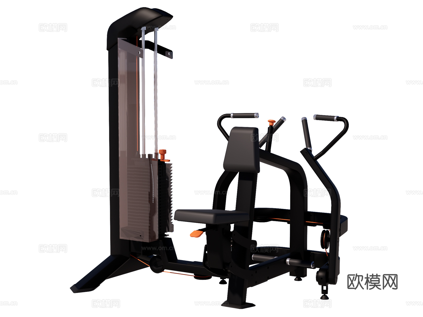 运动器材 健身器材 健身房设备su模型