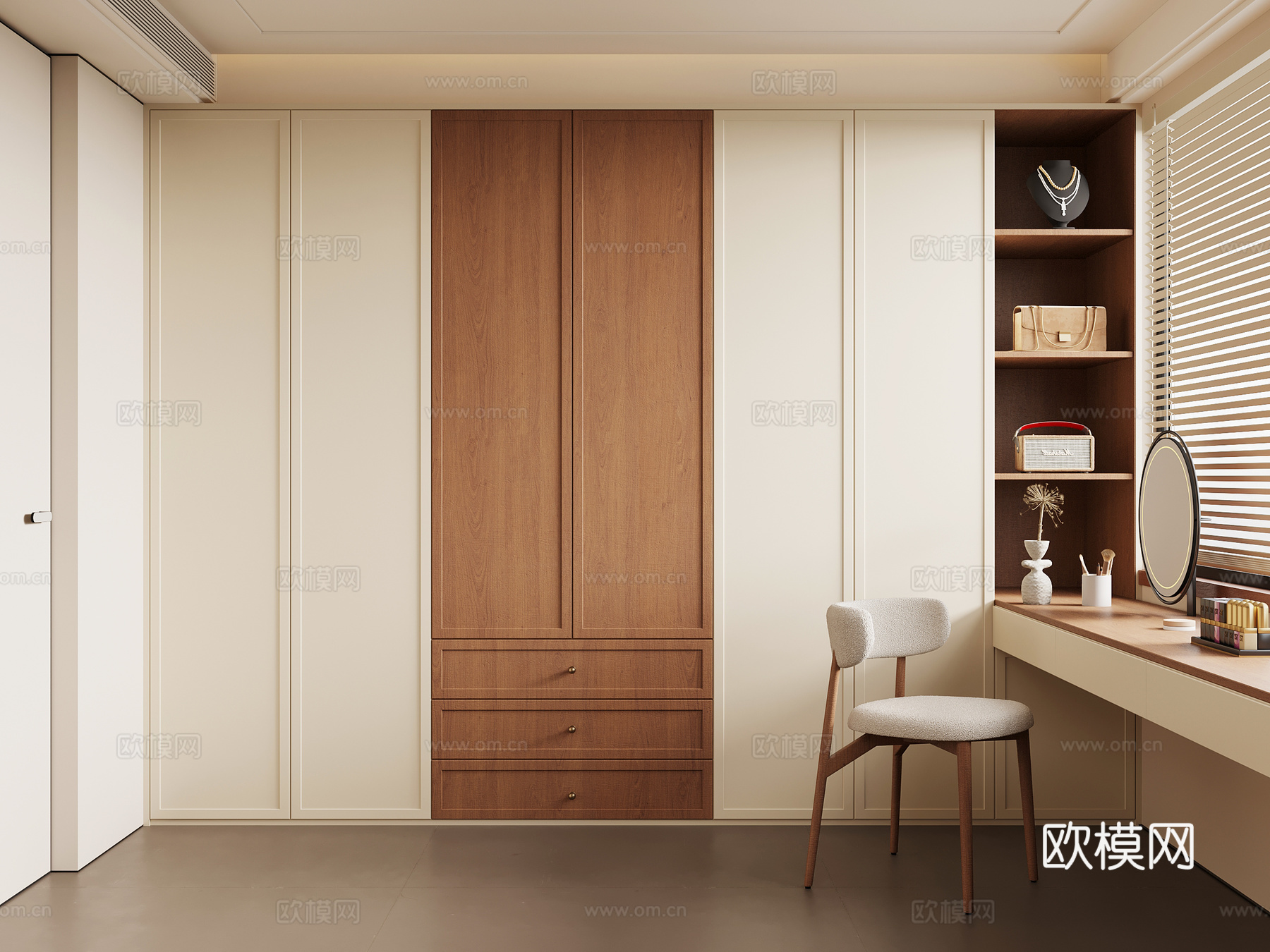 中古衣帽间  书房su模型