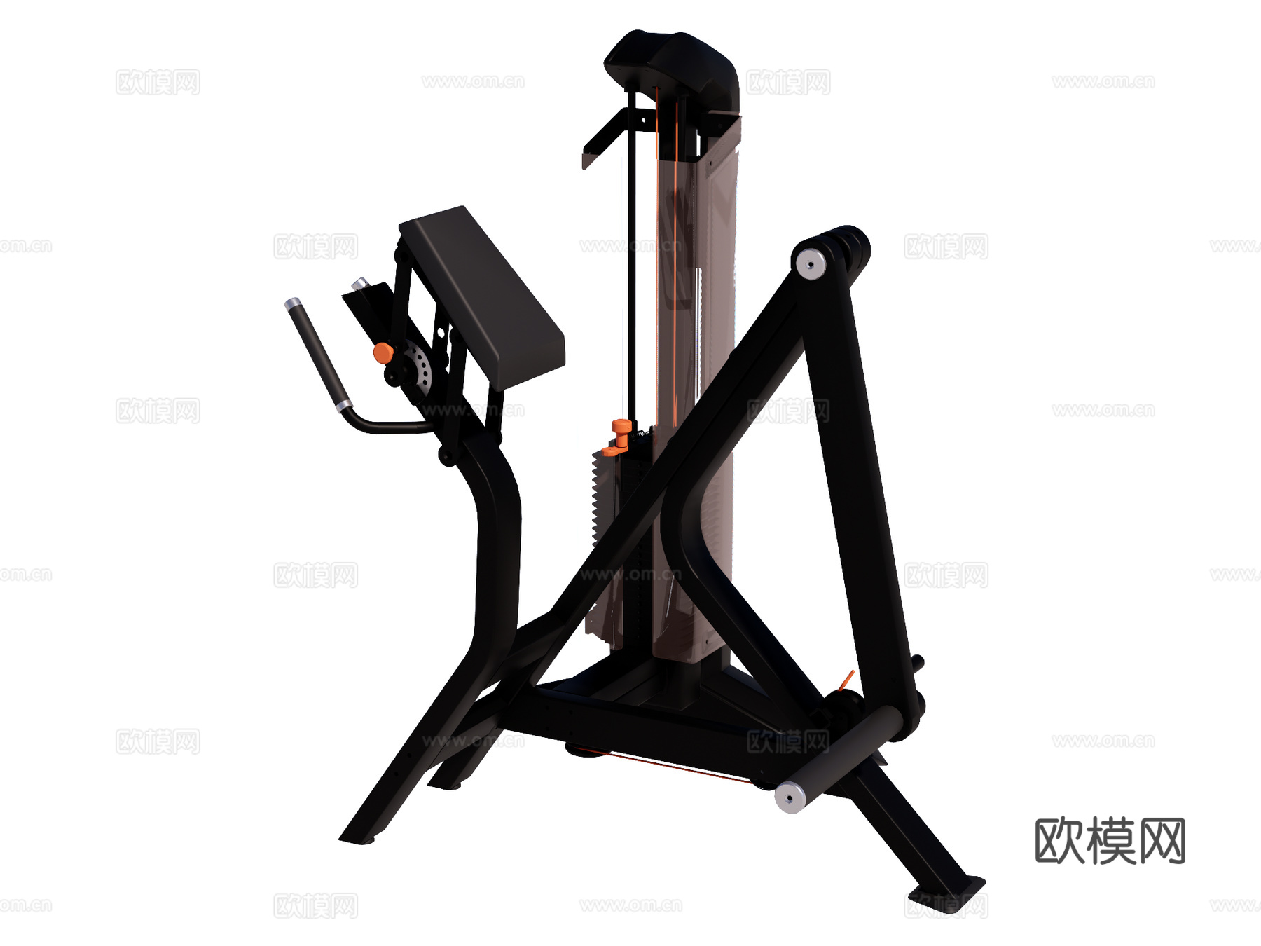 运动器材 健身器材 健身房设备su模型