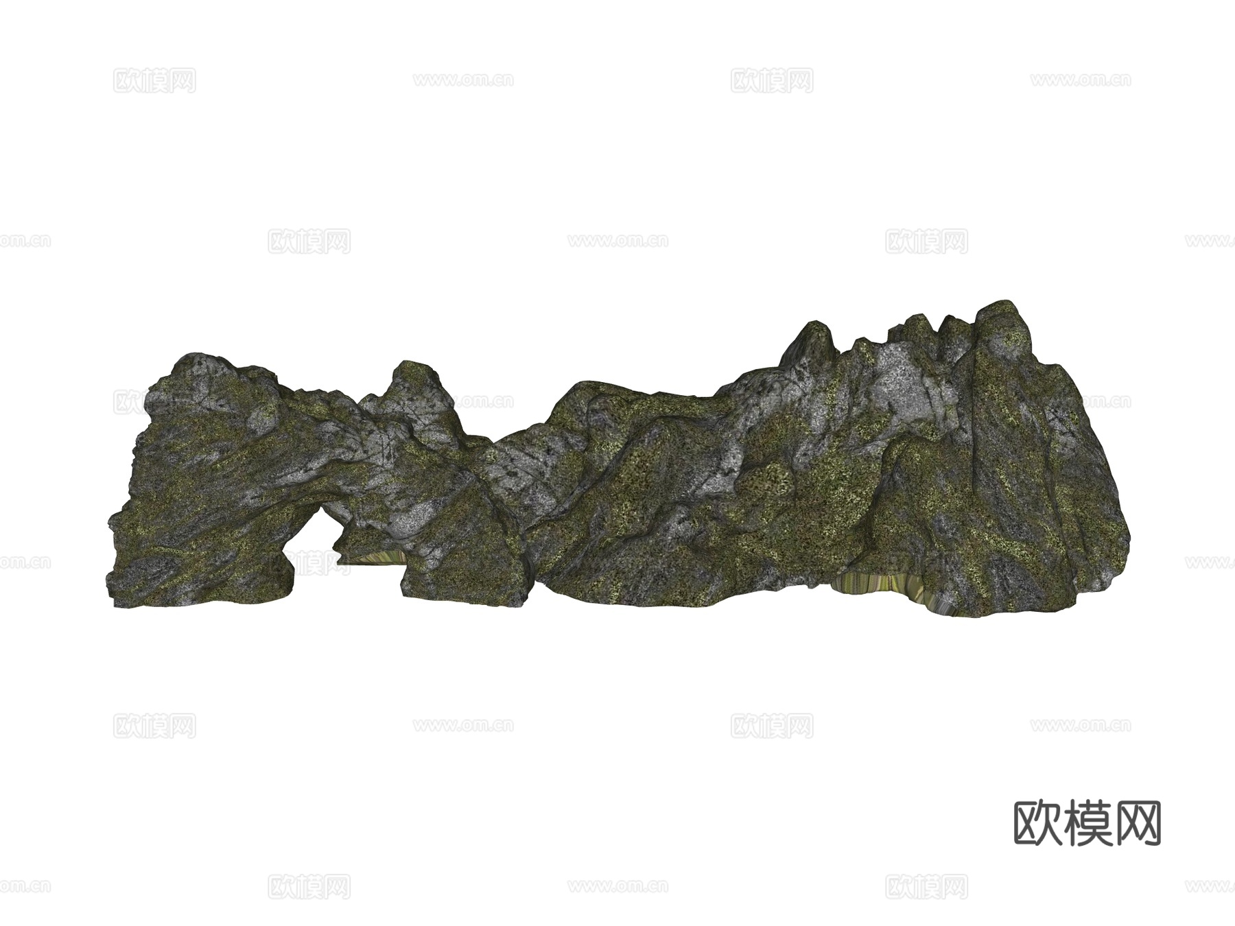 景观石 假山石头 园林景观su模型