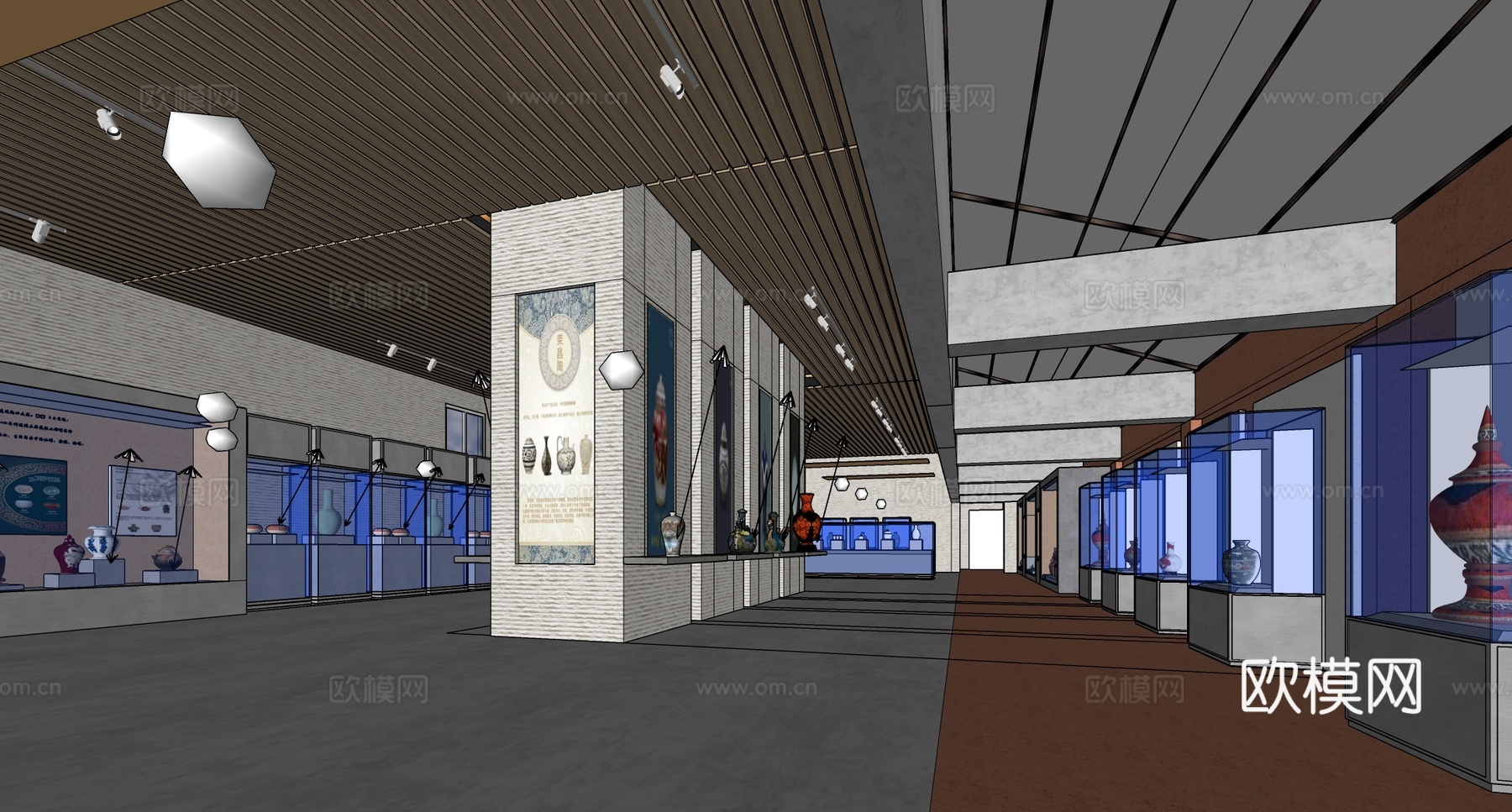现代陶瓷博物馆 陶瓷展馆su模型