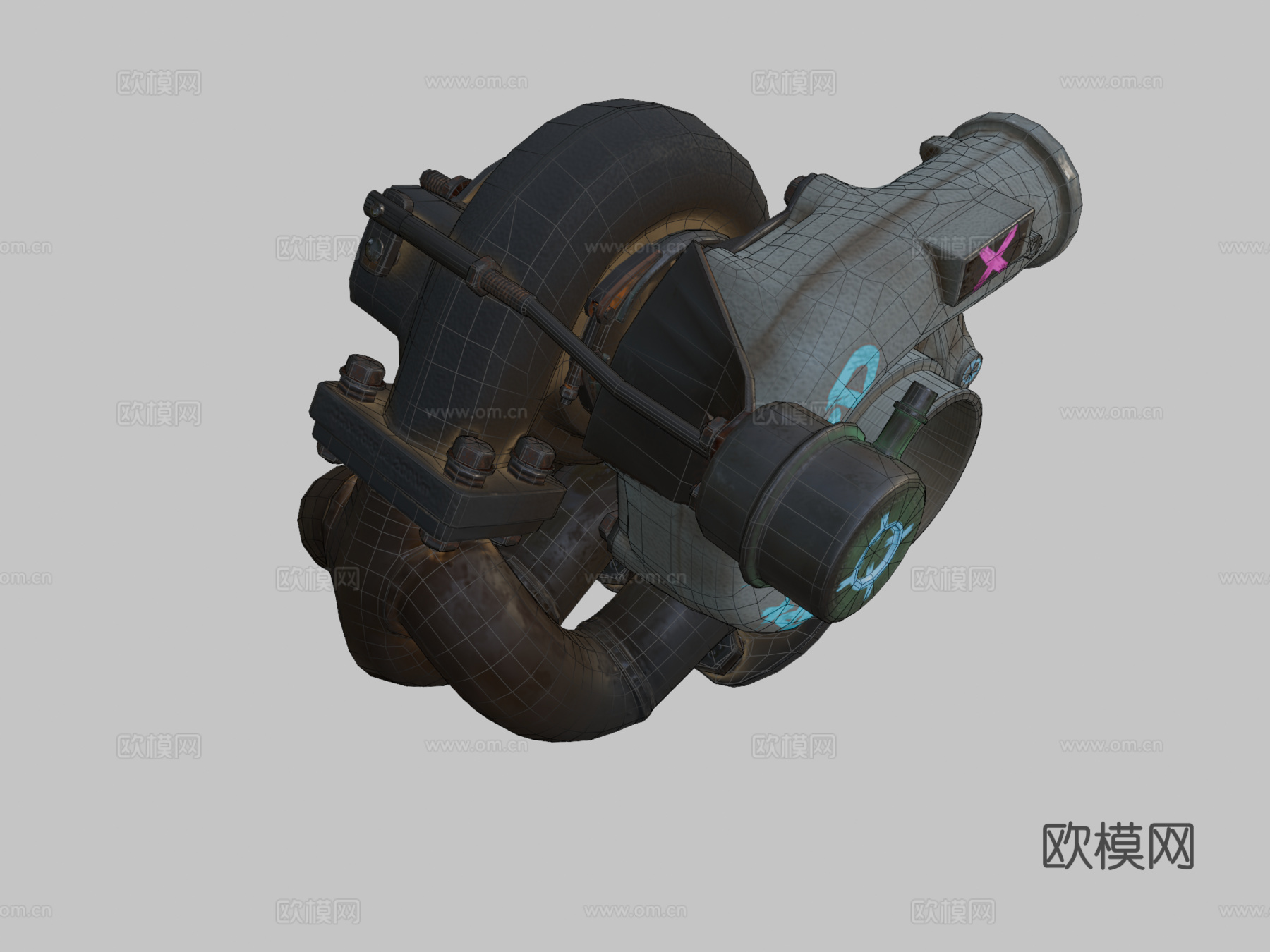 涡轮增压器-游戏道具su模型