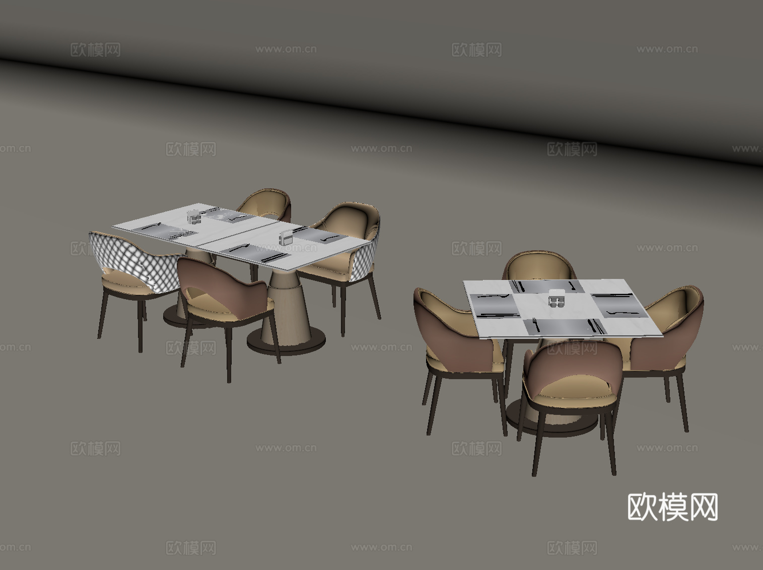 现代餐桌椅su模型