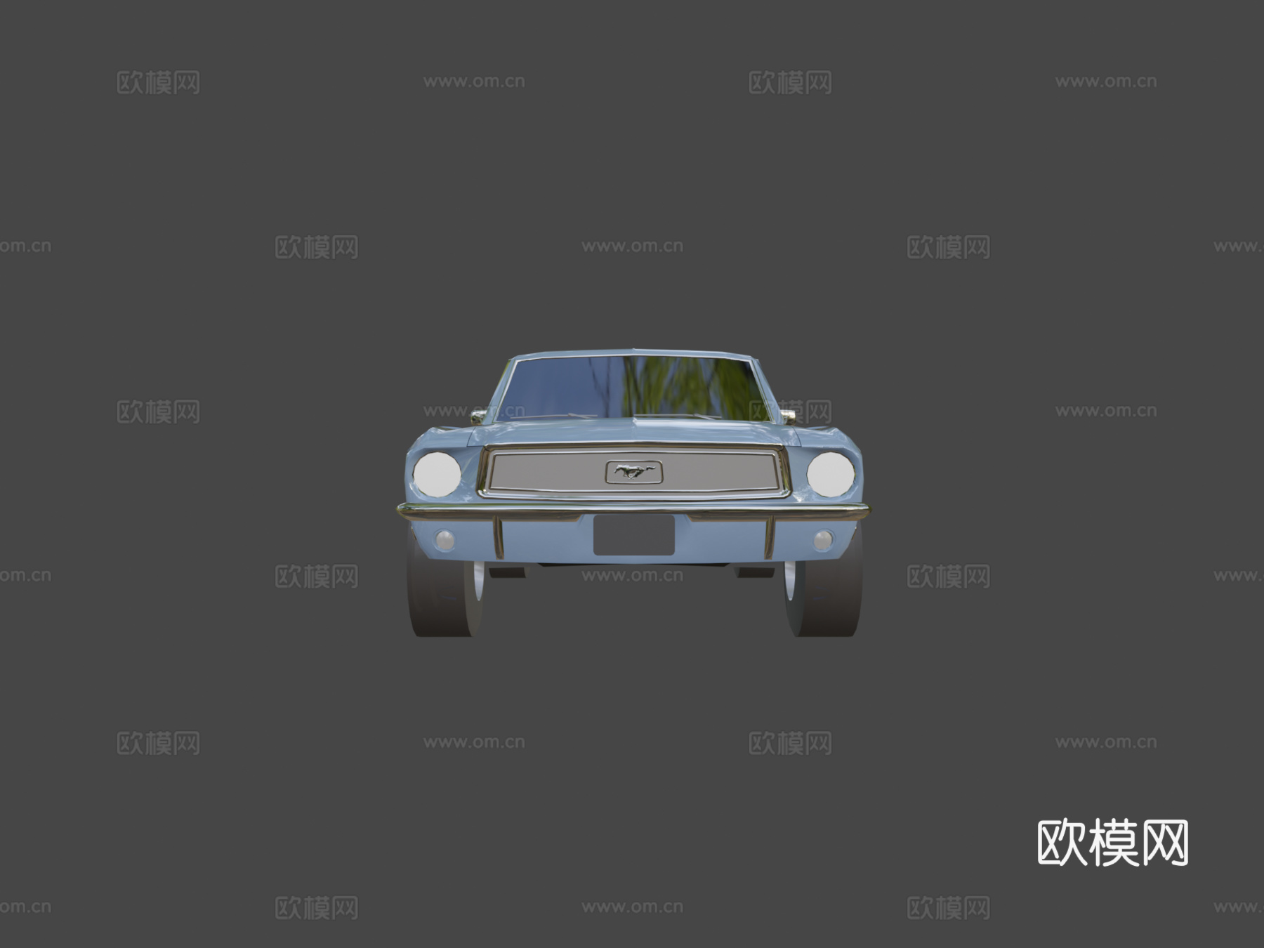 福特野马1968-低多边形su模型