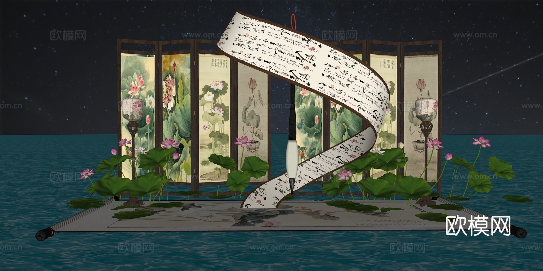 网红打卡工业建筑旧改工厂商业街su模型