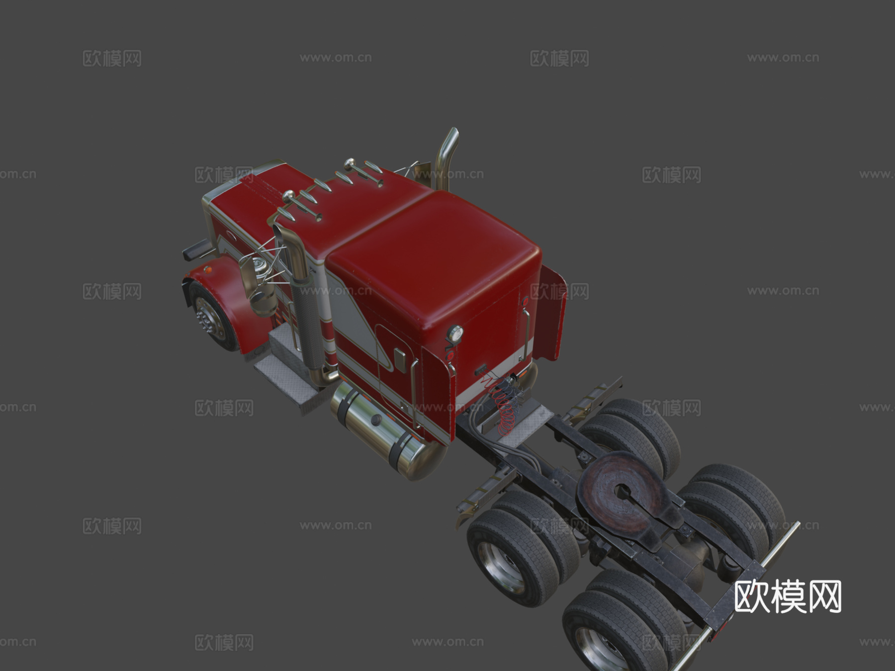 彼得比尔特359半挂卡车su模型