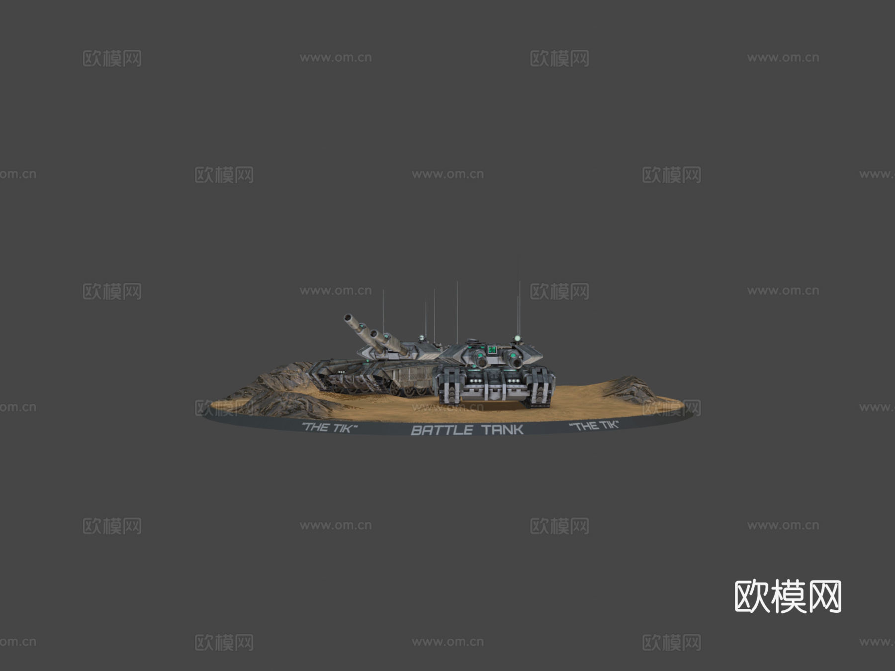 =提克=战斗坦克su模型