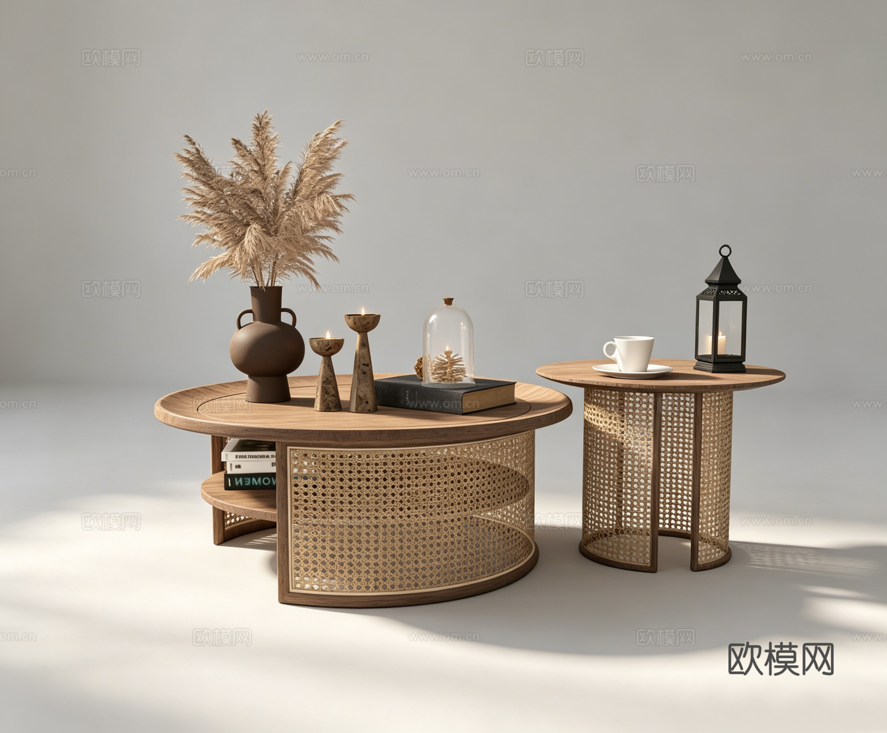 侘寂茶几su模型