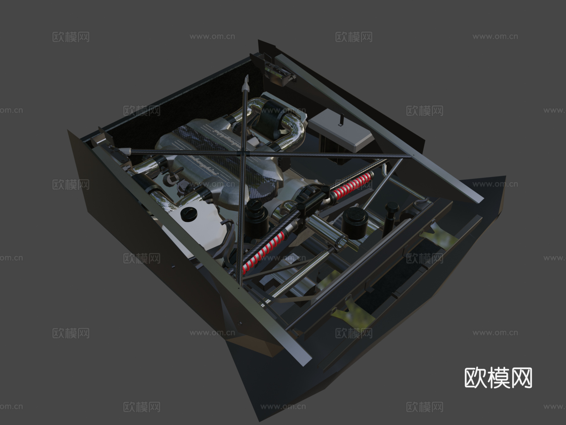 兰博基尼V12 6.5L-19L发动机SDCsu模型