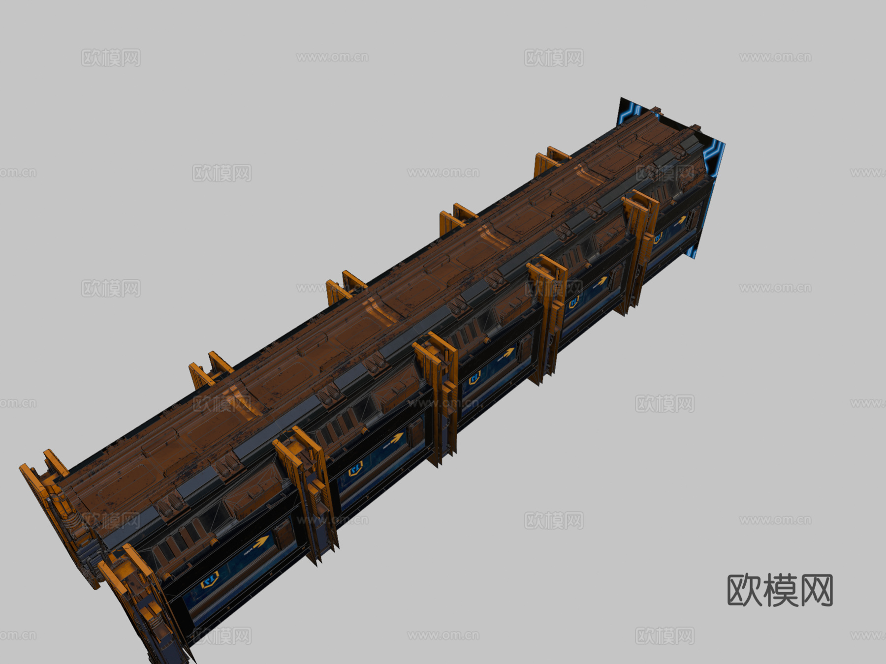 科幻走廊。纹理挑战su模型