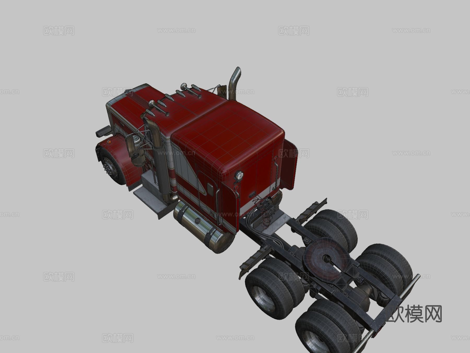 彼得比尔特359半挂卡车su模型