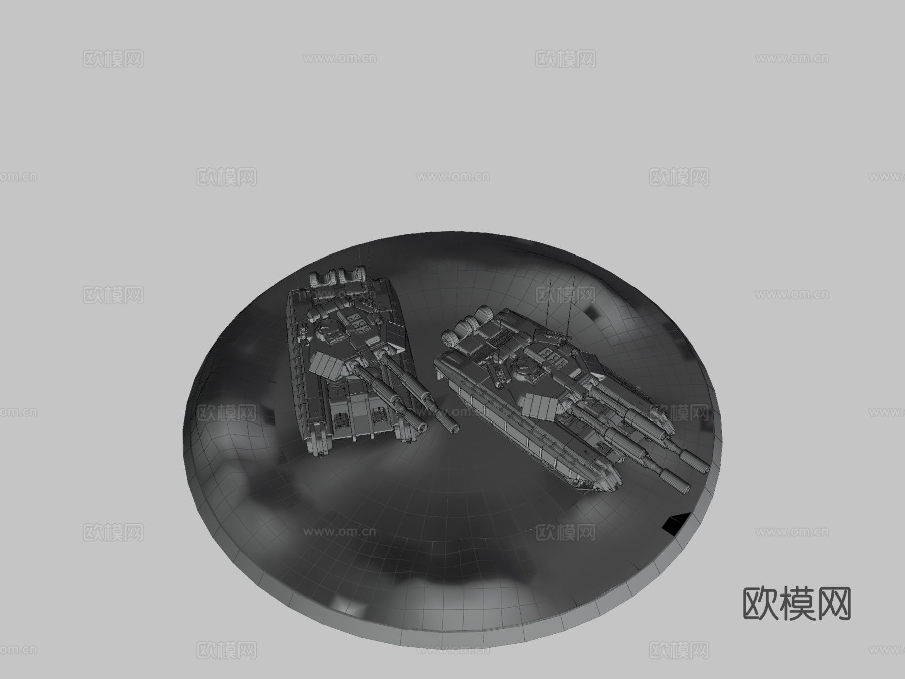 =提克=战斗坦克su模型