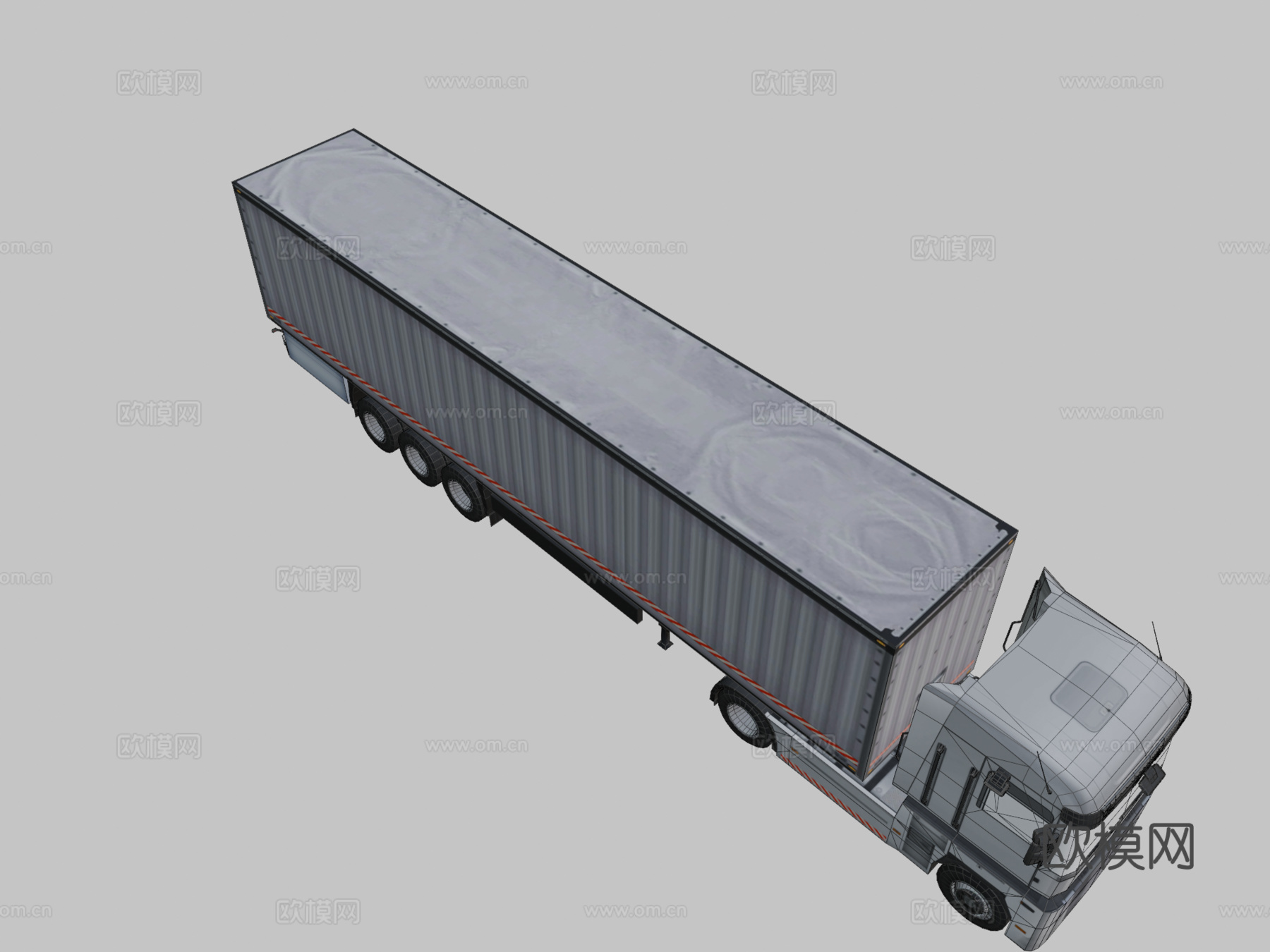 低多边形卡车su模型