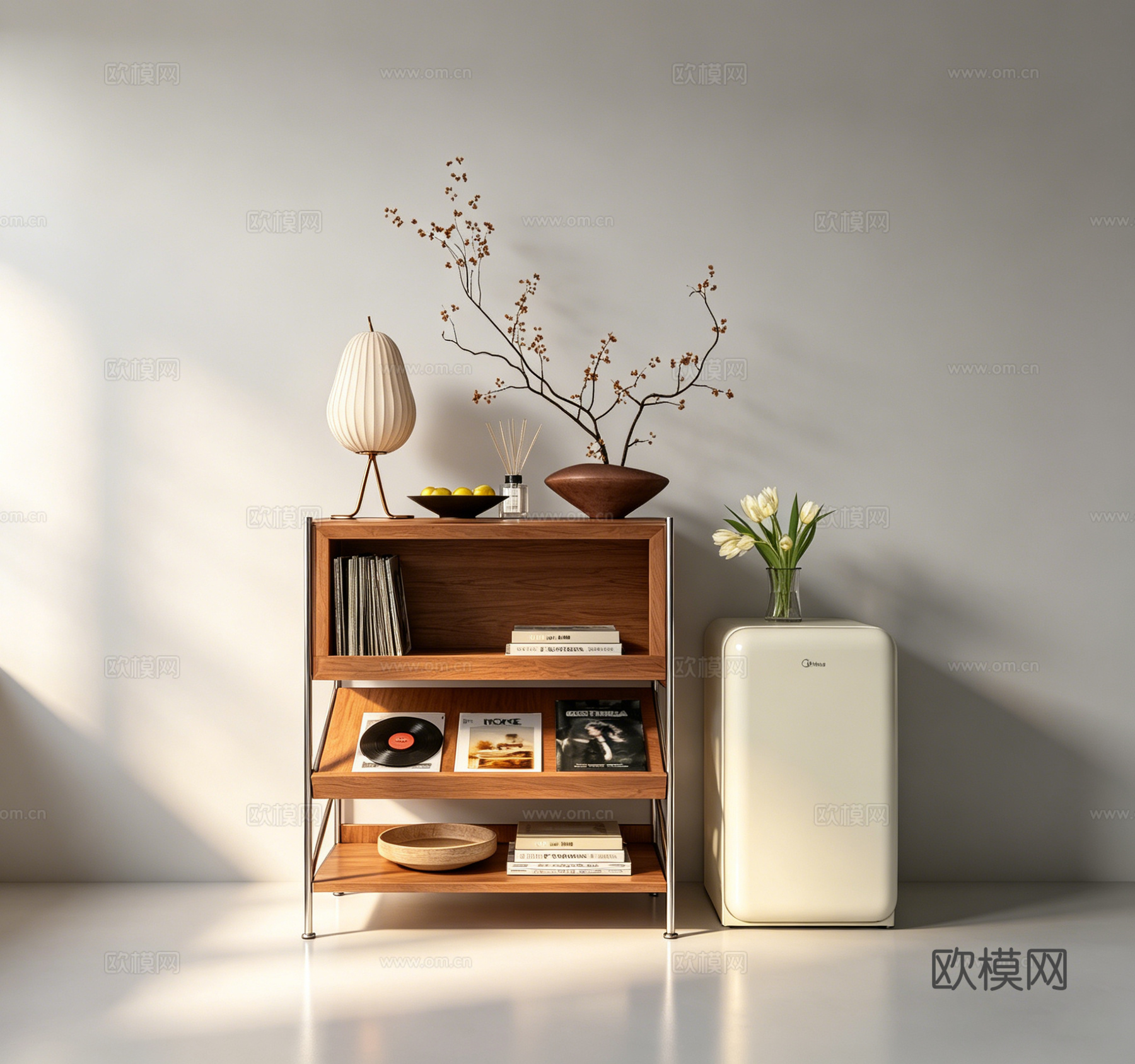 中古风装饰柜su模型