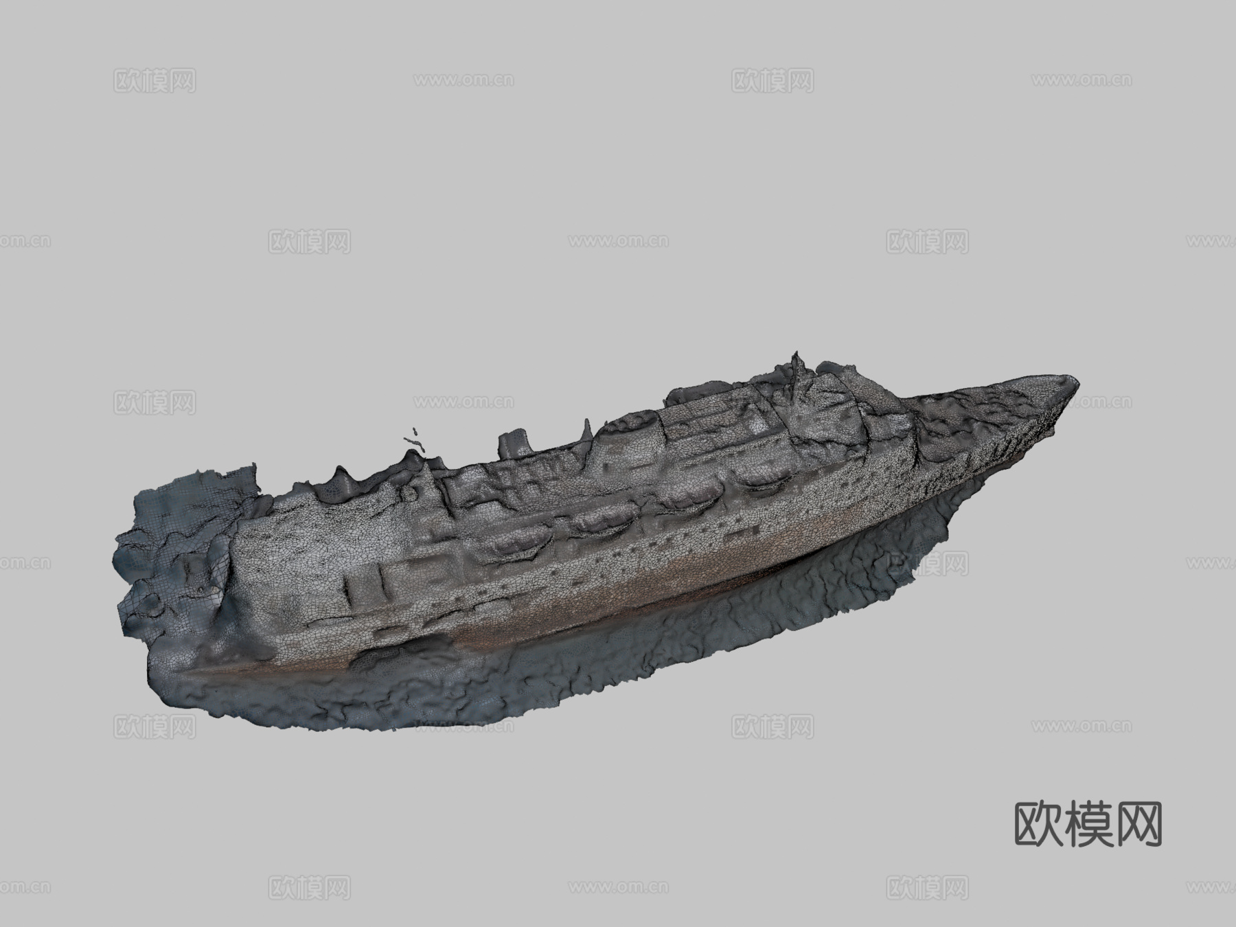 游轮残骸，沙特红海海岸su模型