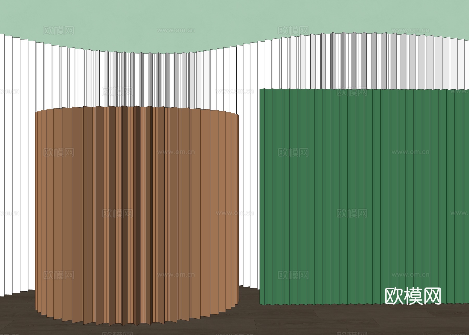 移动屏风 拉伸置物架 客厅玄关屏风 软屏风 移动隔断 推拉围su模型