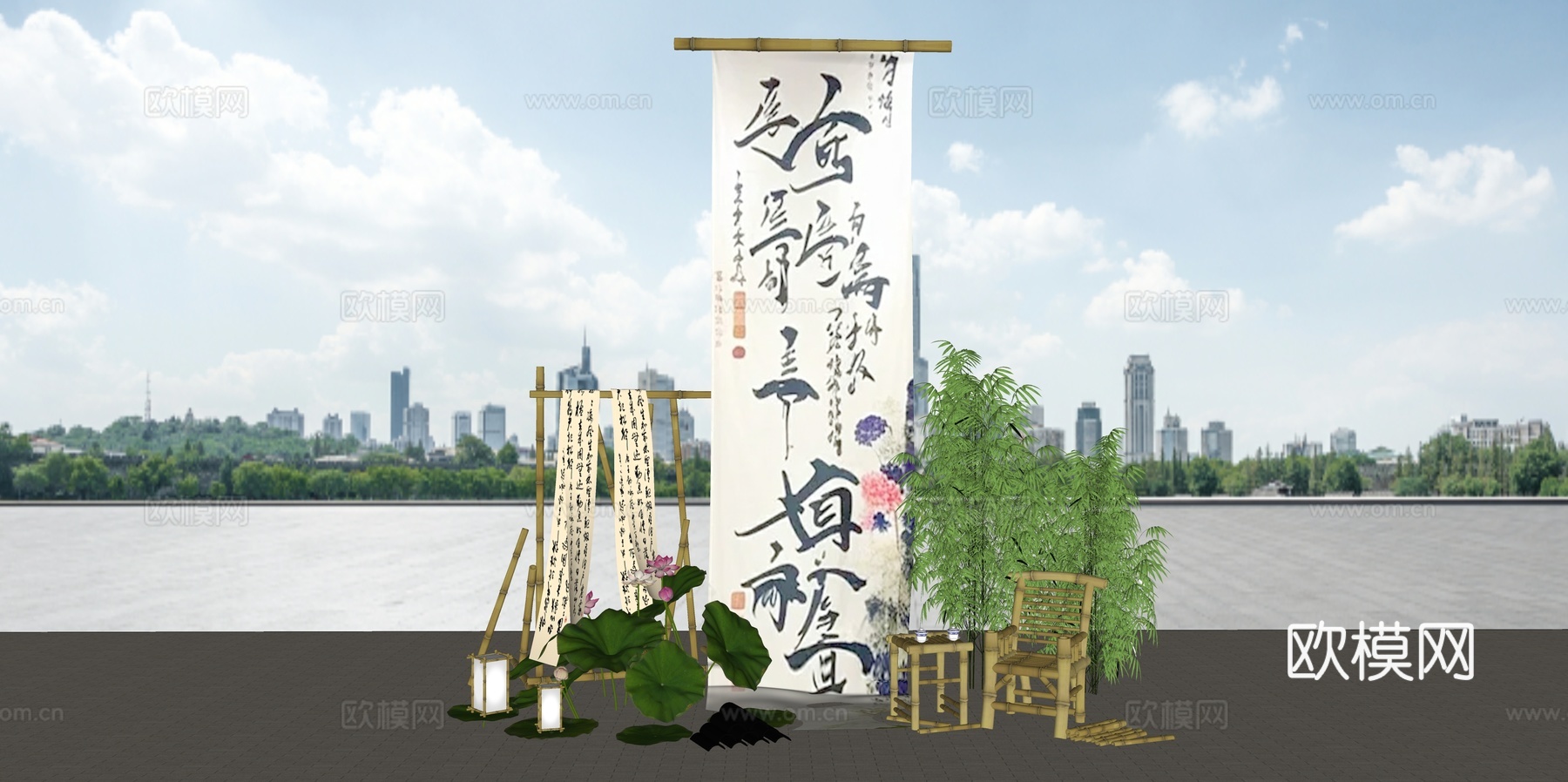 网红打卡工业建筑旧改工厂商业街su模型