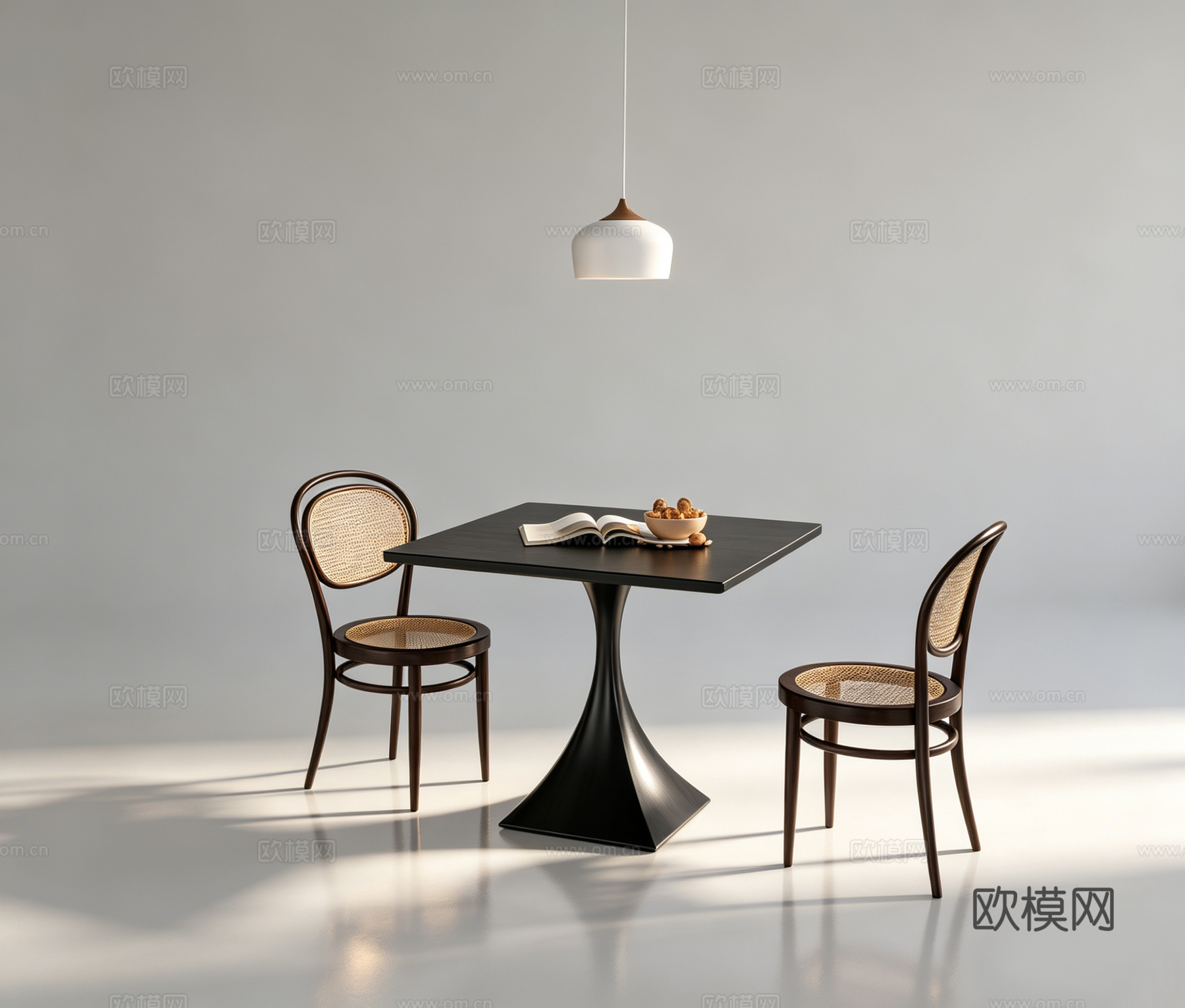 侘寂餐桌su模型