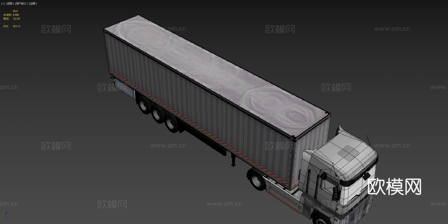 低多边形卡车su模型