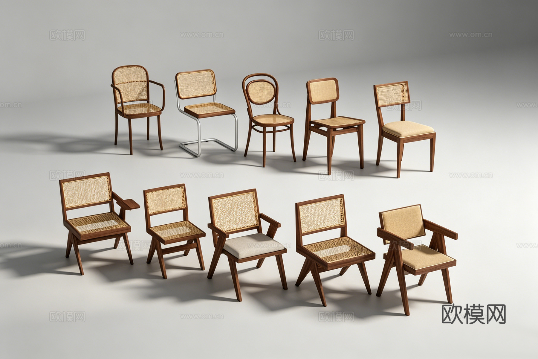 侘寂单椅su模型