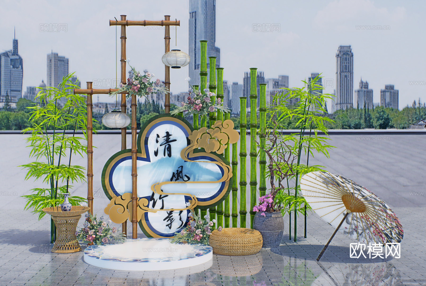 网红打卡工业建筑旧改工厂商业街su模型