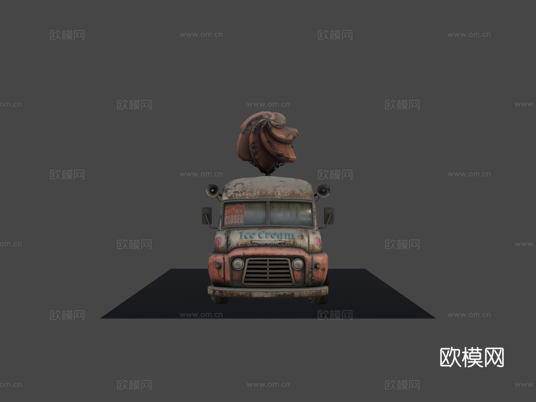 冰淇淋卡车挑战-核爆冰淇淋卡车su模型