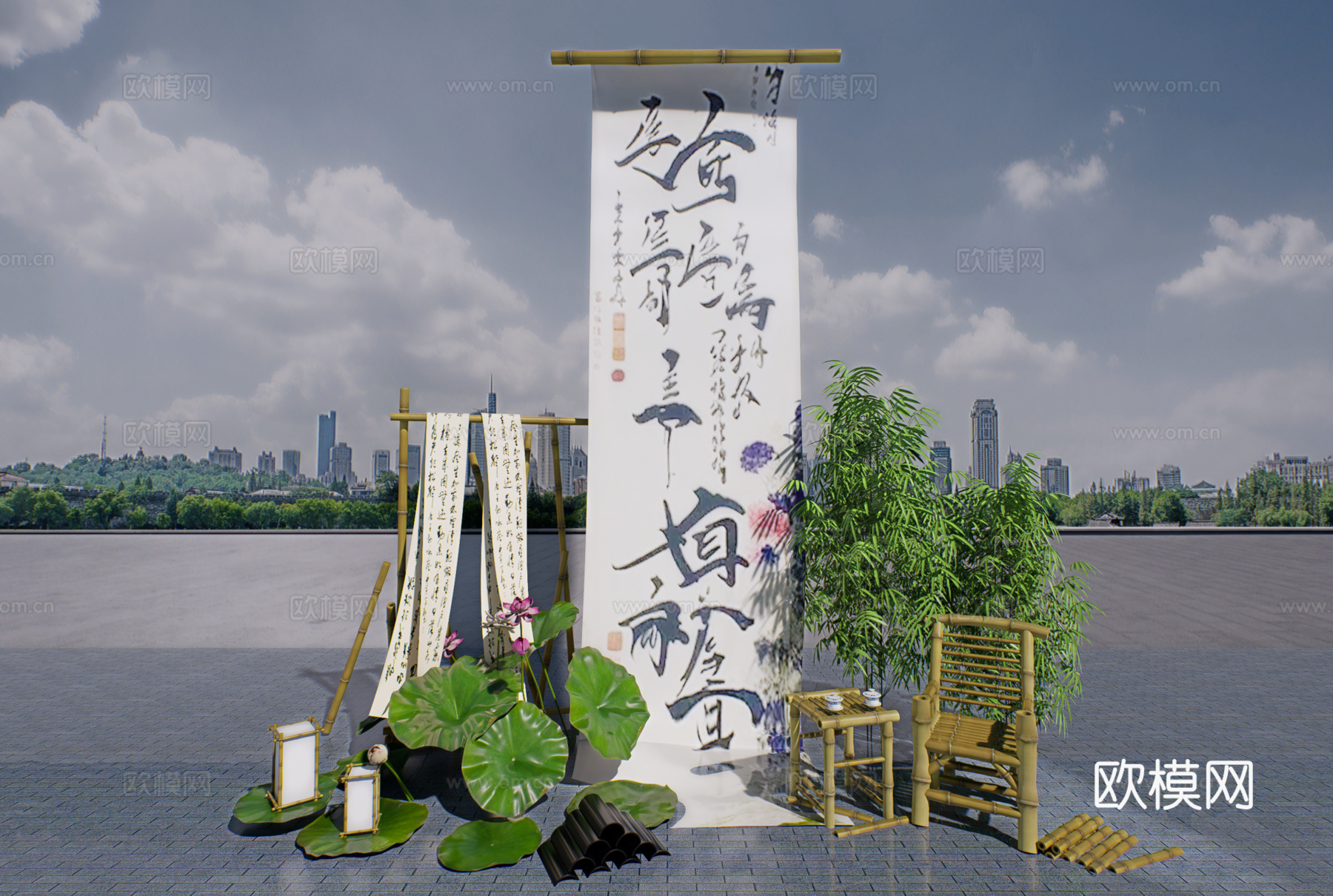 网红打卡工业建筑旧改工厂商业街su模型