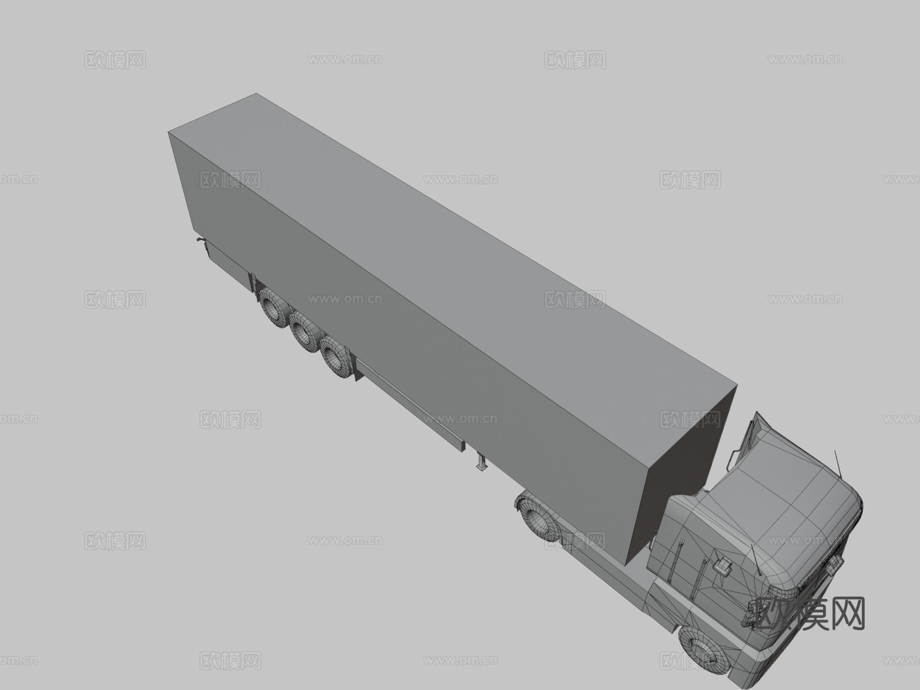 低多边形卡车su模型