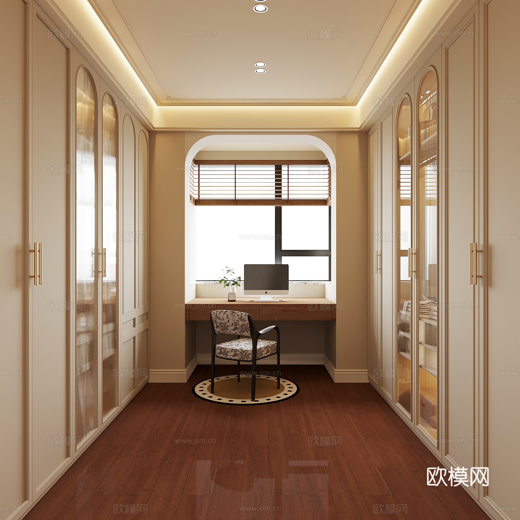 法式衣帽间su模型