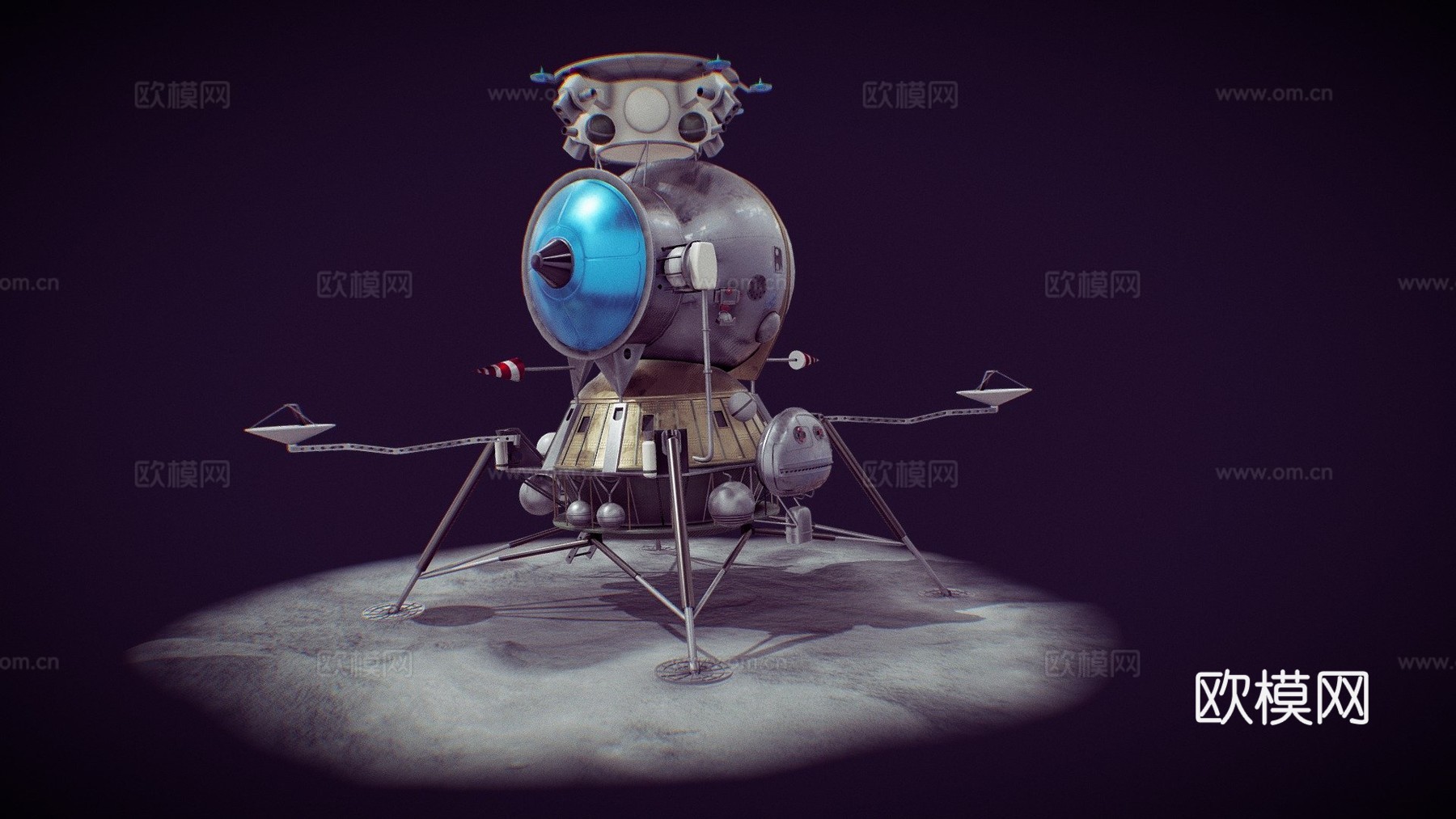 LK-苏联月球着陆器su模型