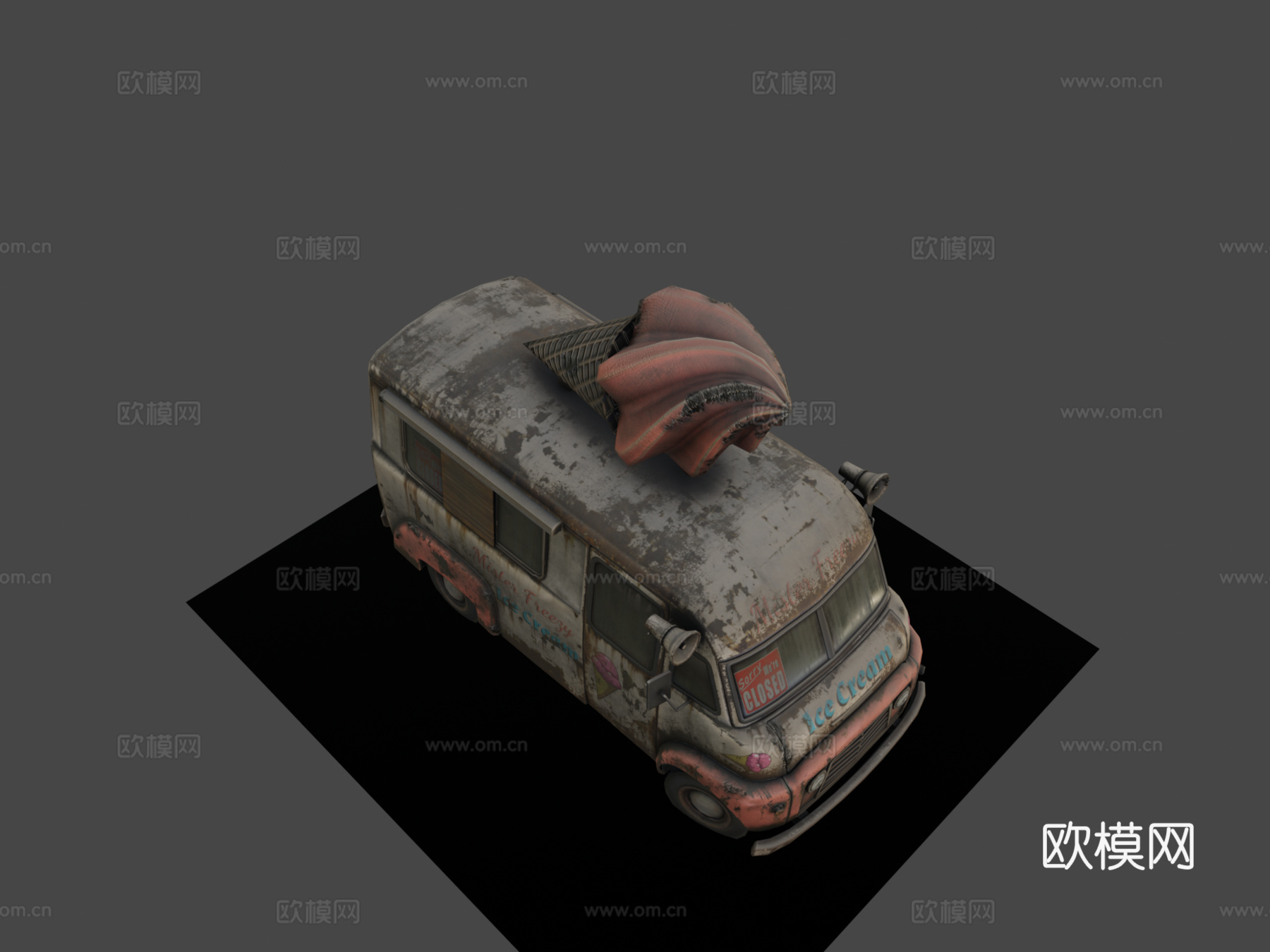 冰淇淋卡车挑战-核爆冰淇淋卡车su模型