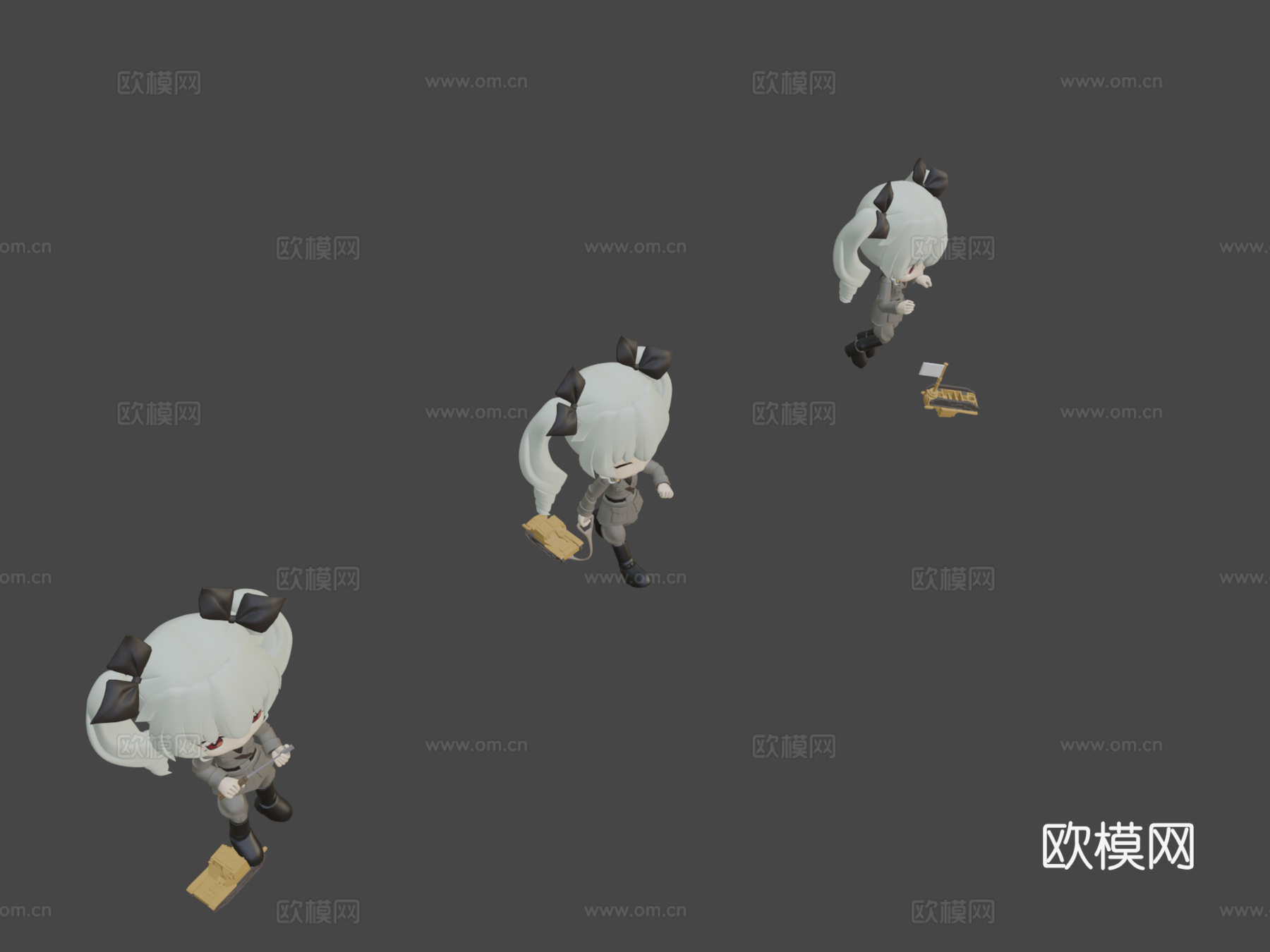 凤尾鱼~少女与战车su模型