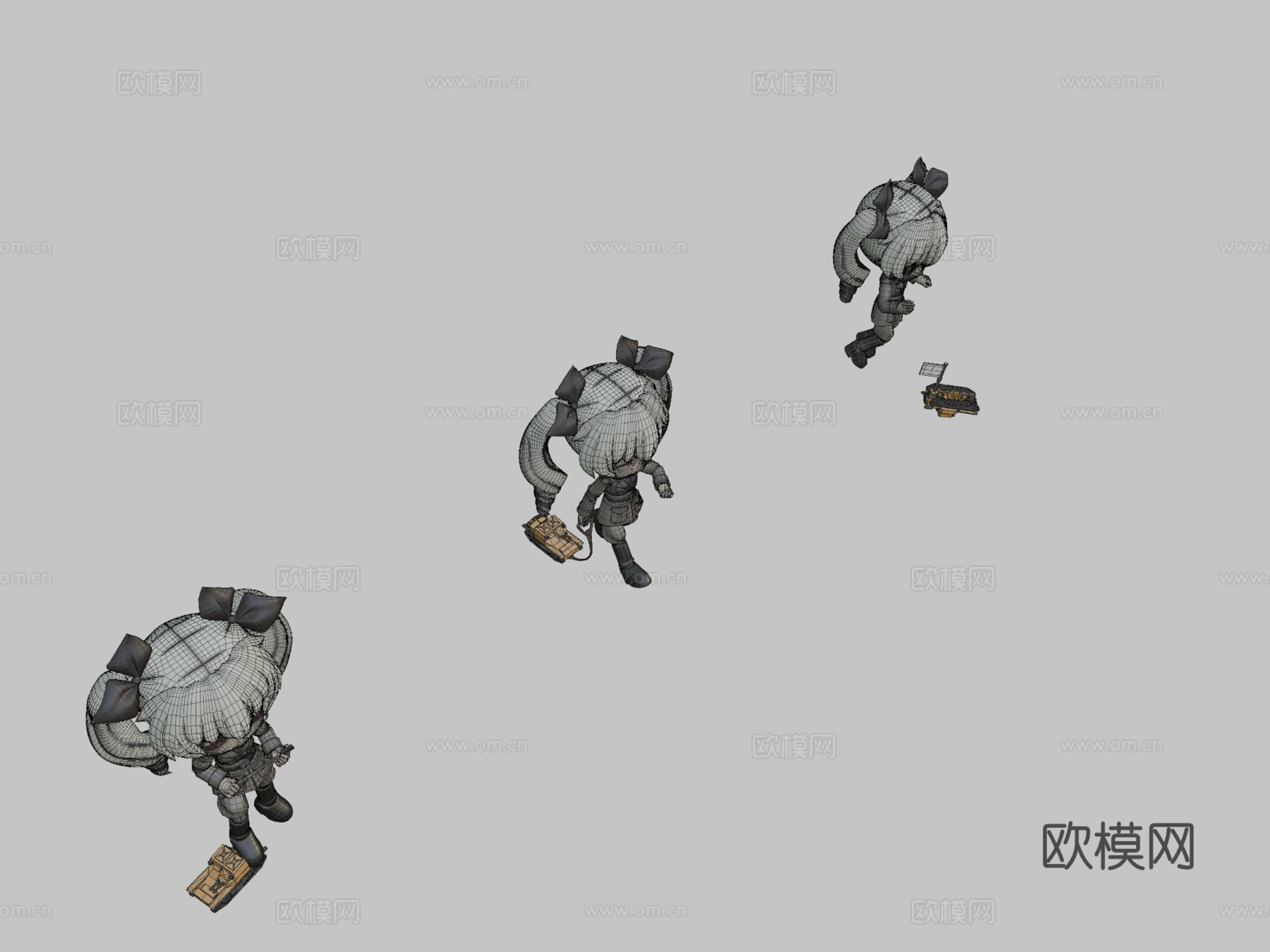 凤尾鱼~少女与战车su模型