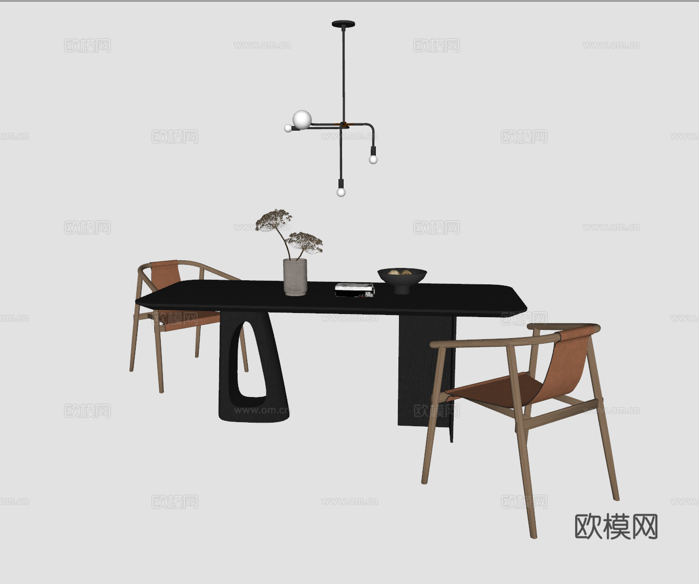 现代休闲桌椅su模型
