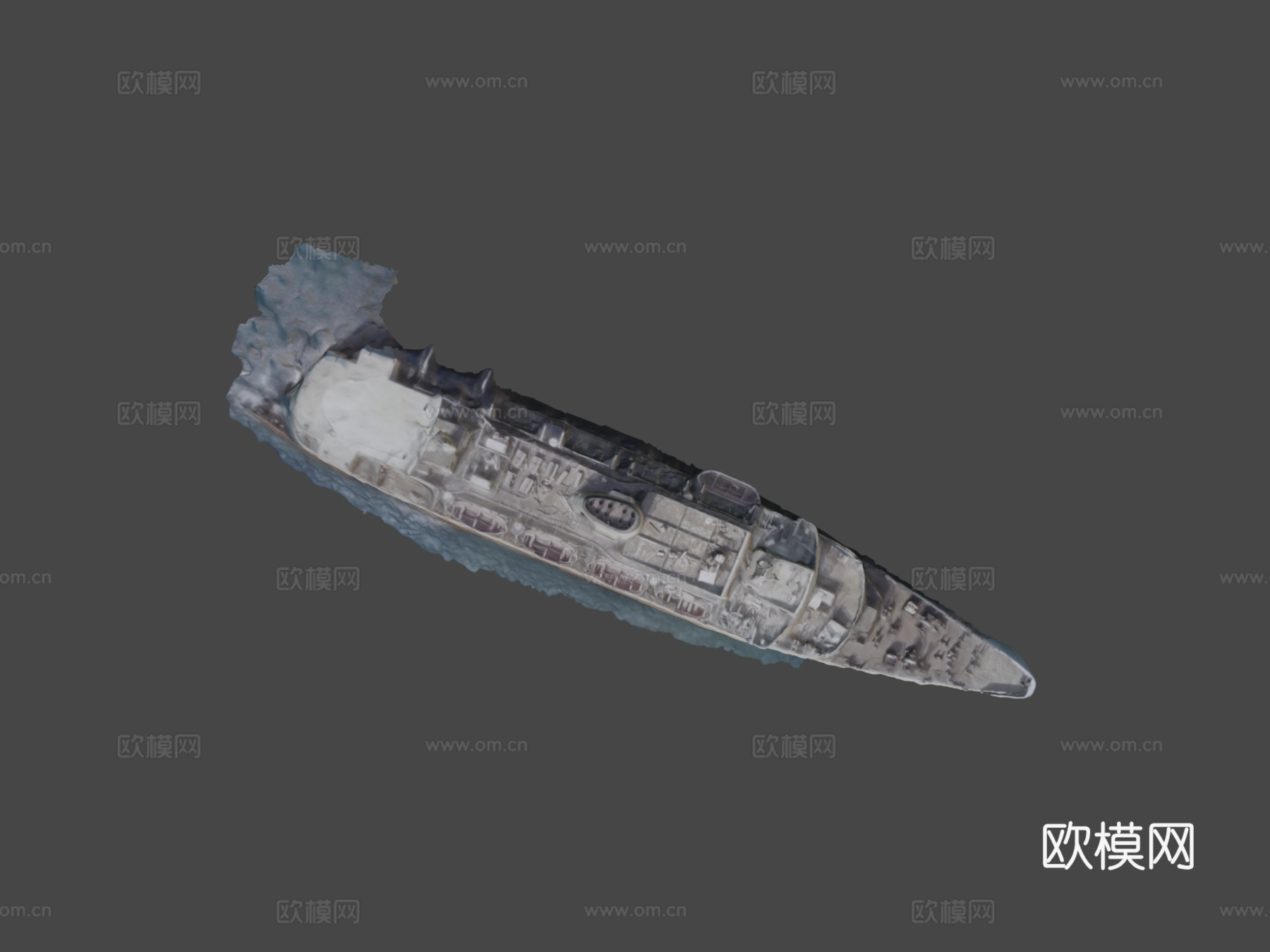 游轮残骸，沙特红海海岸su模型