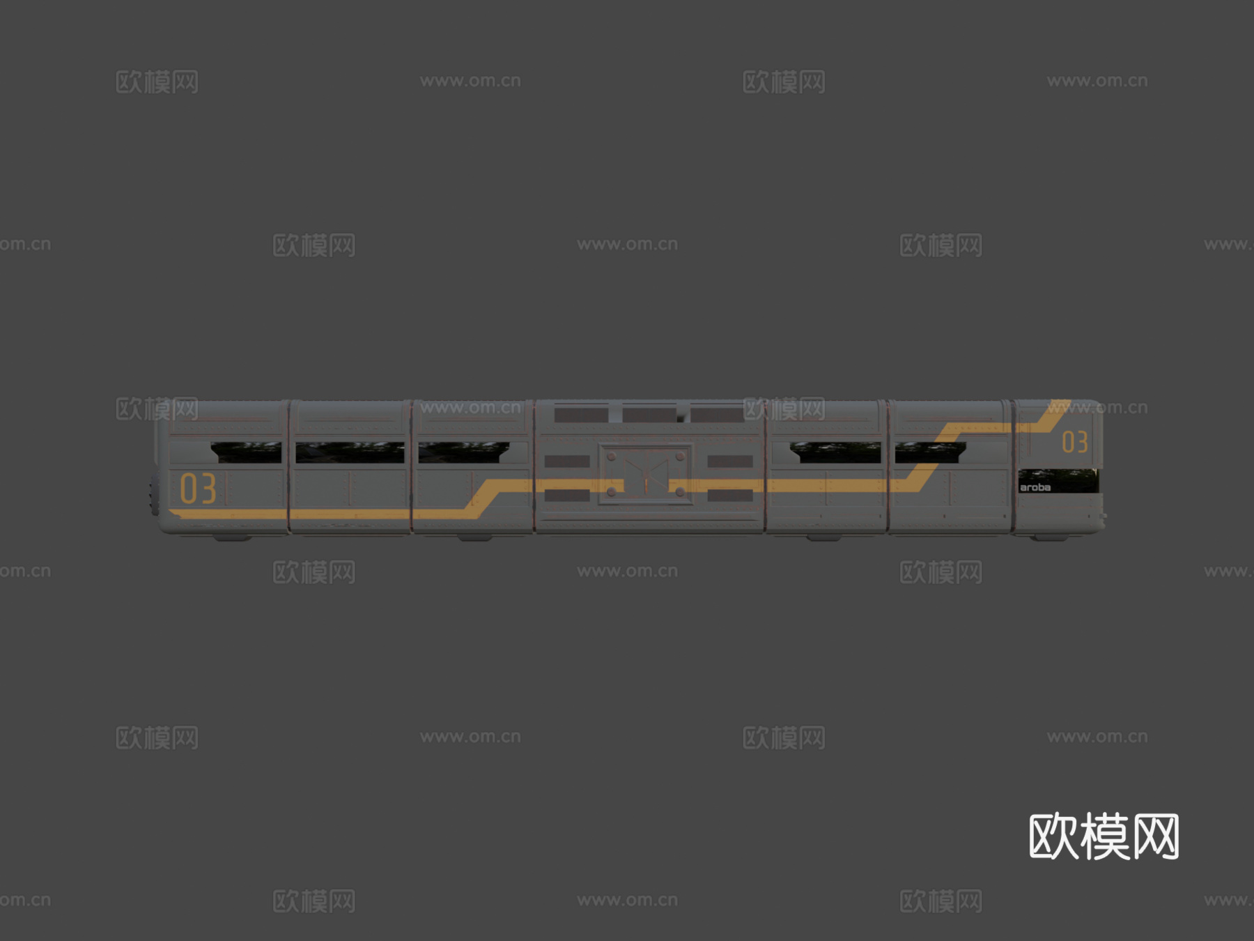 科幻有轨电车-火车su模型