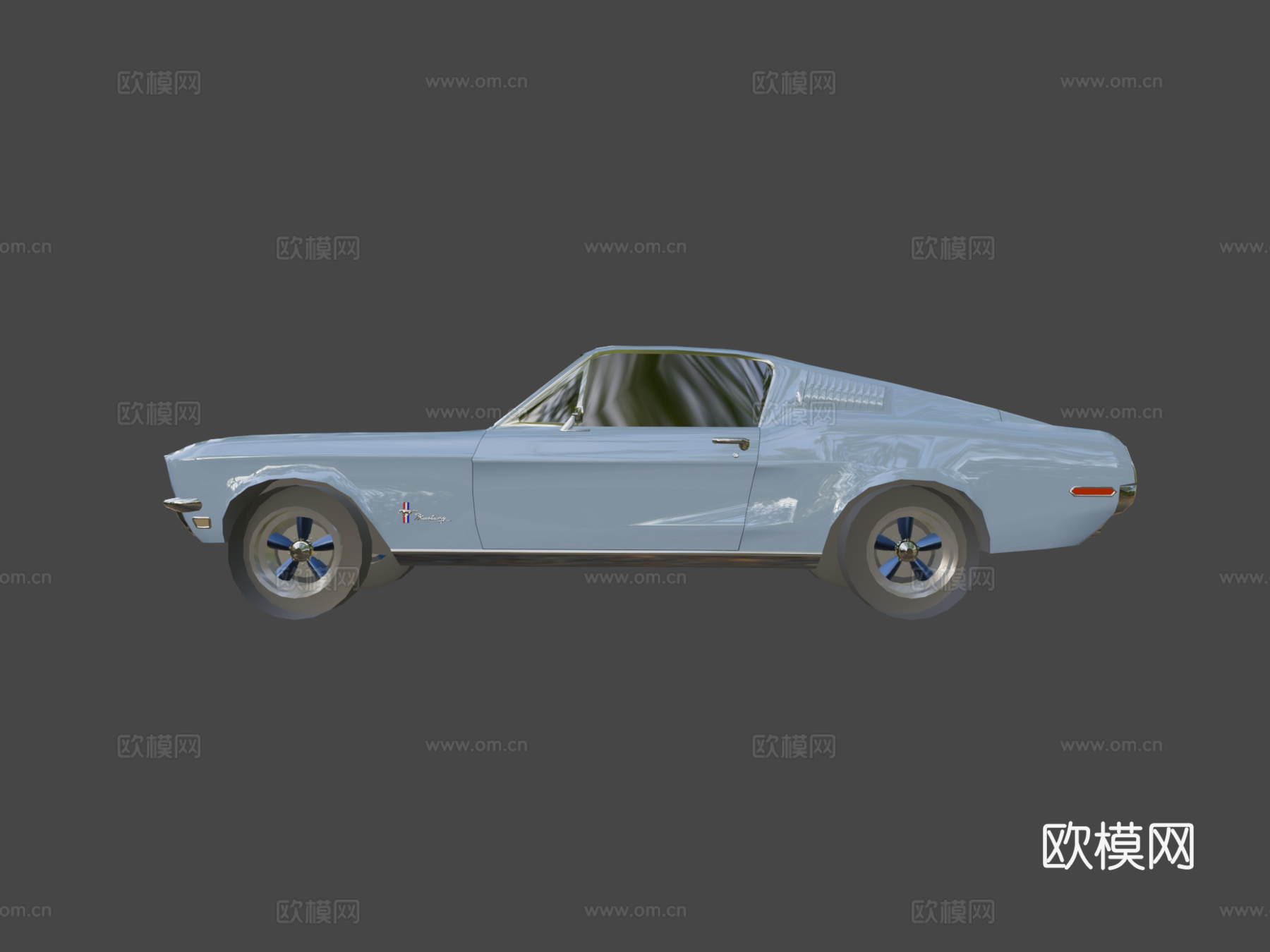 福特野马1968-低多边形su模型