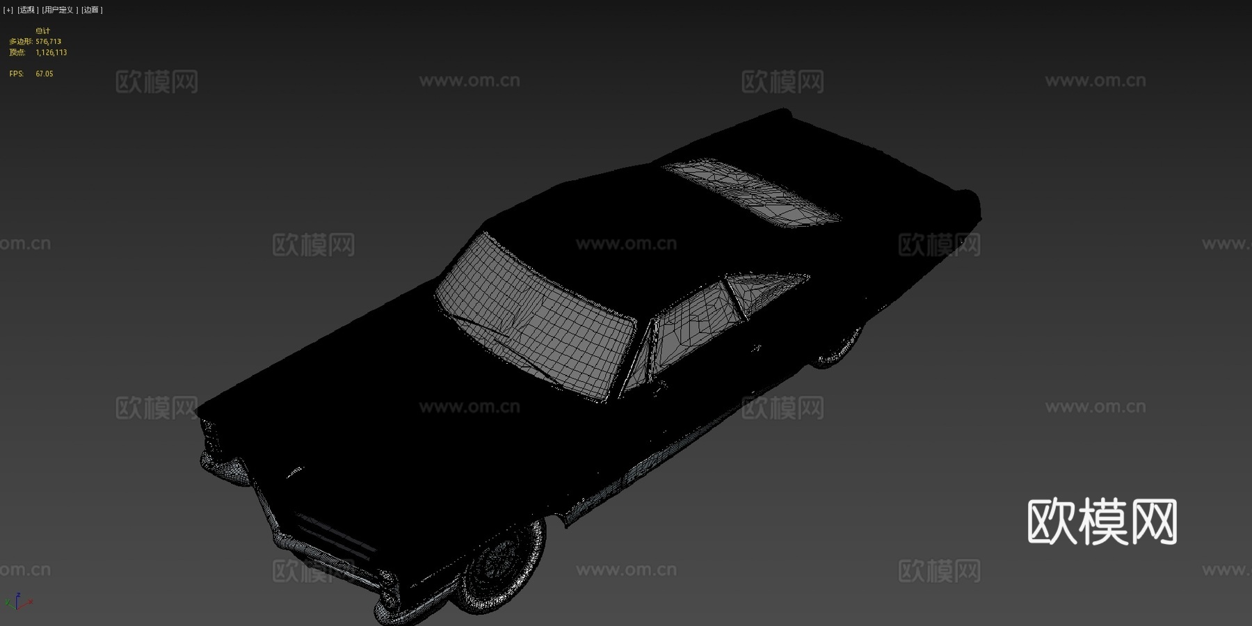 庞蒂亚克博纳维尔1966黑色su模型