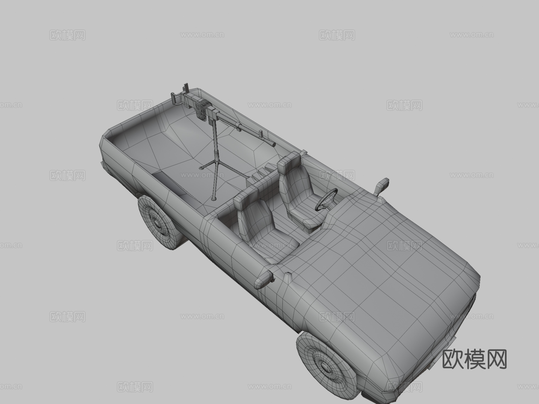 皮卡改装战斗车辆su模型