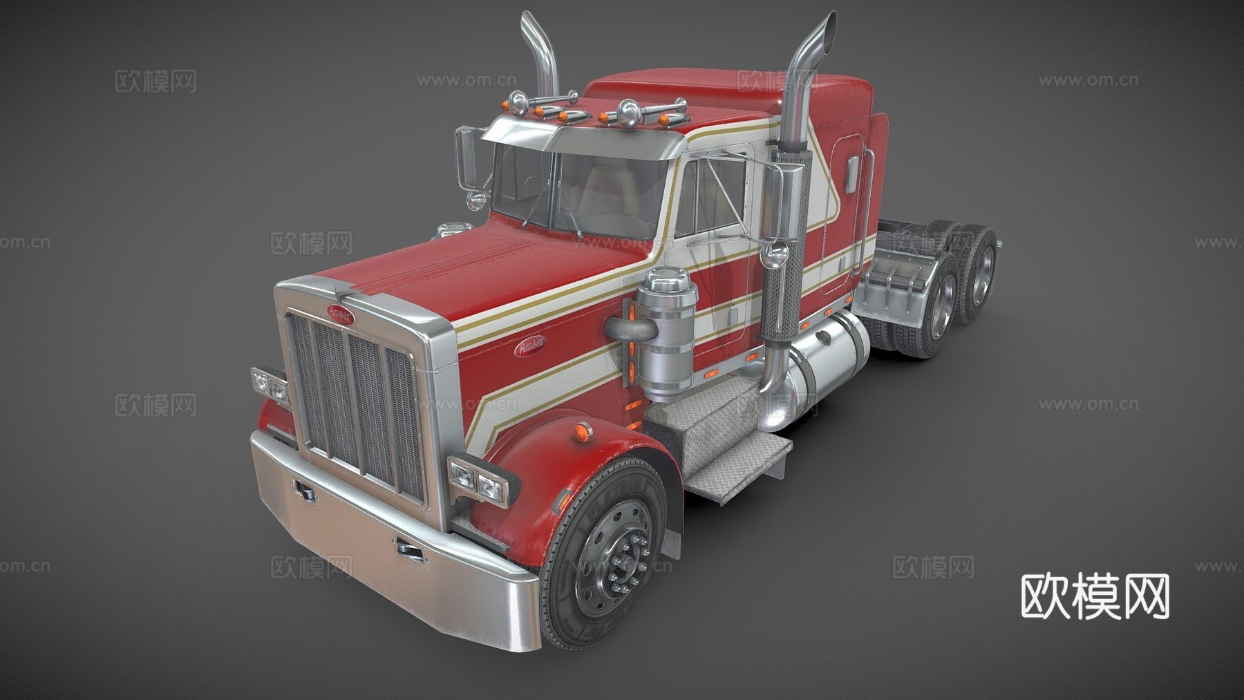 彼得比尔特359半挂卡车su模型