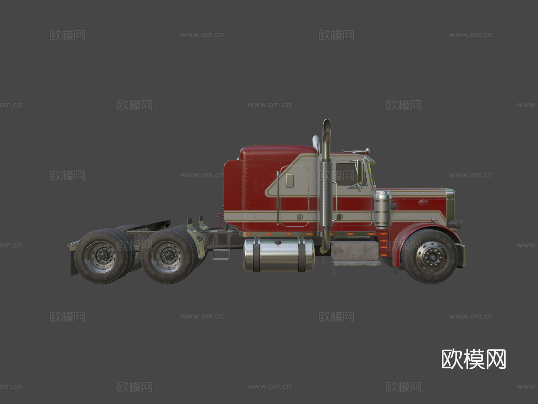 彼得比尔特359半挂卡车su模型