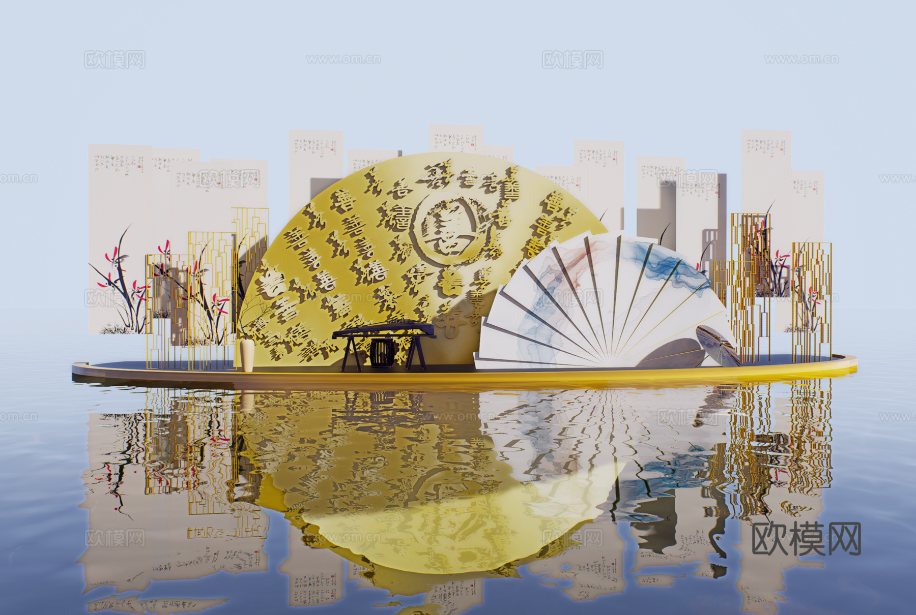 网红打卡工业建筑旧改工厂商业街su模型