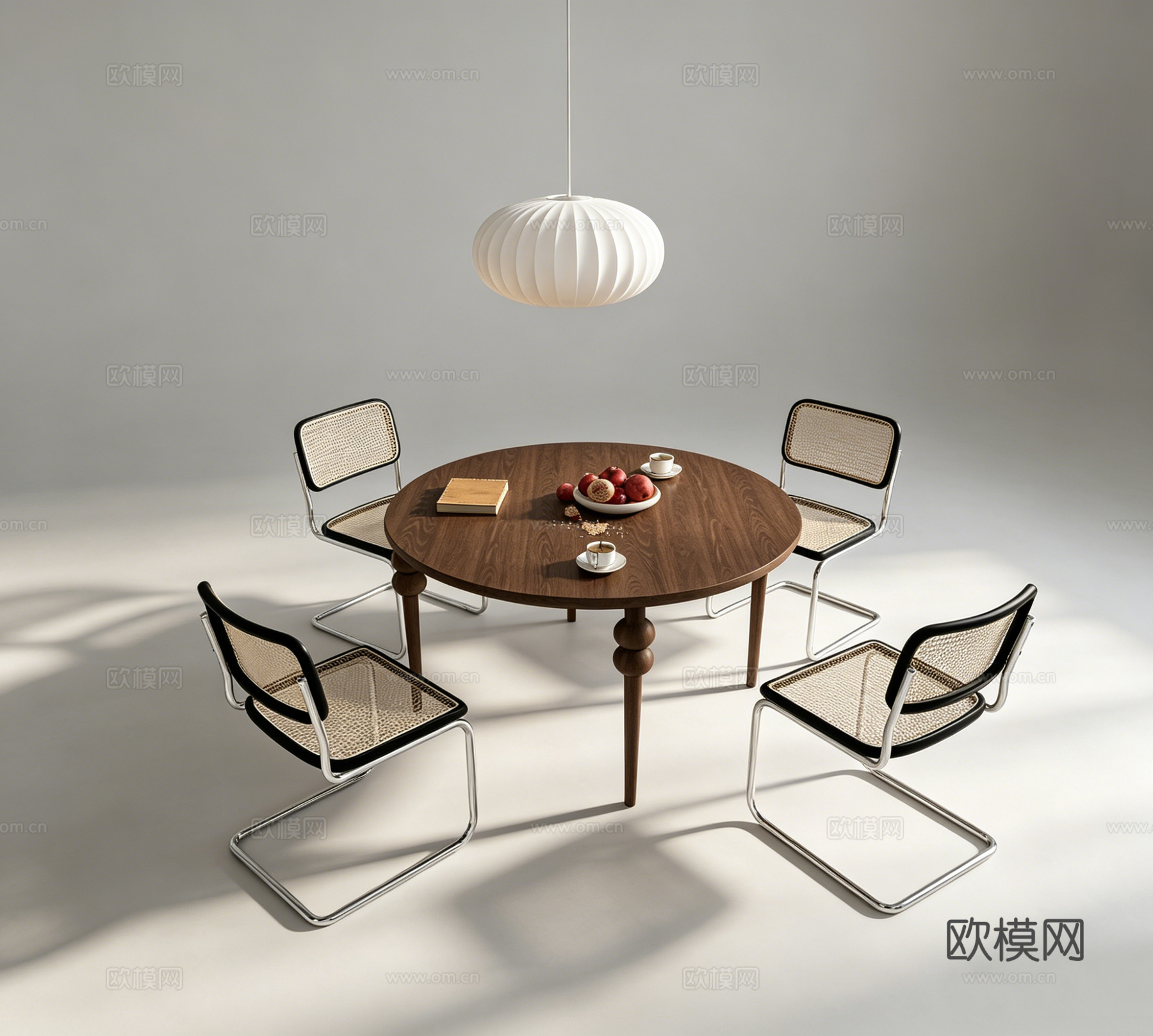 侘寂桌椅su模型